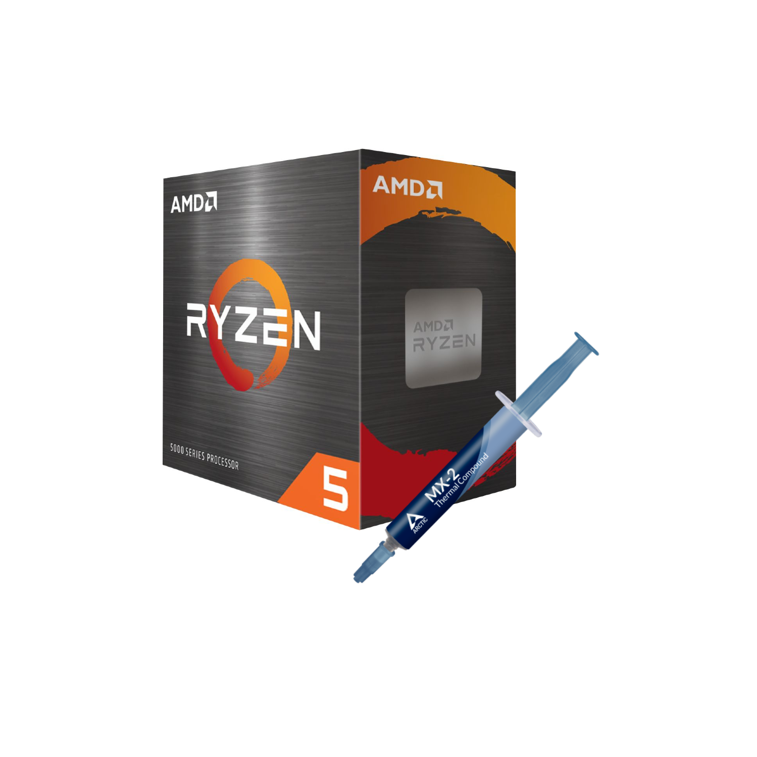 AMD Ryzen 5 5600X 4th Gen 6-core 12-threads Unlocked Desktop Processor w/ Wraith Stealth Cooler & Arctic MX-2 Thermal Compound