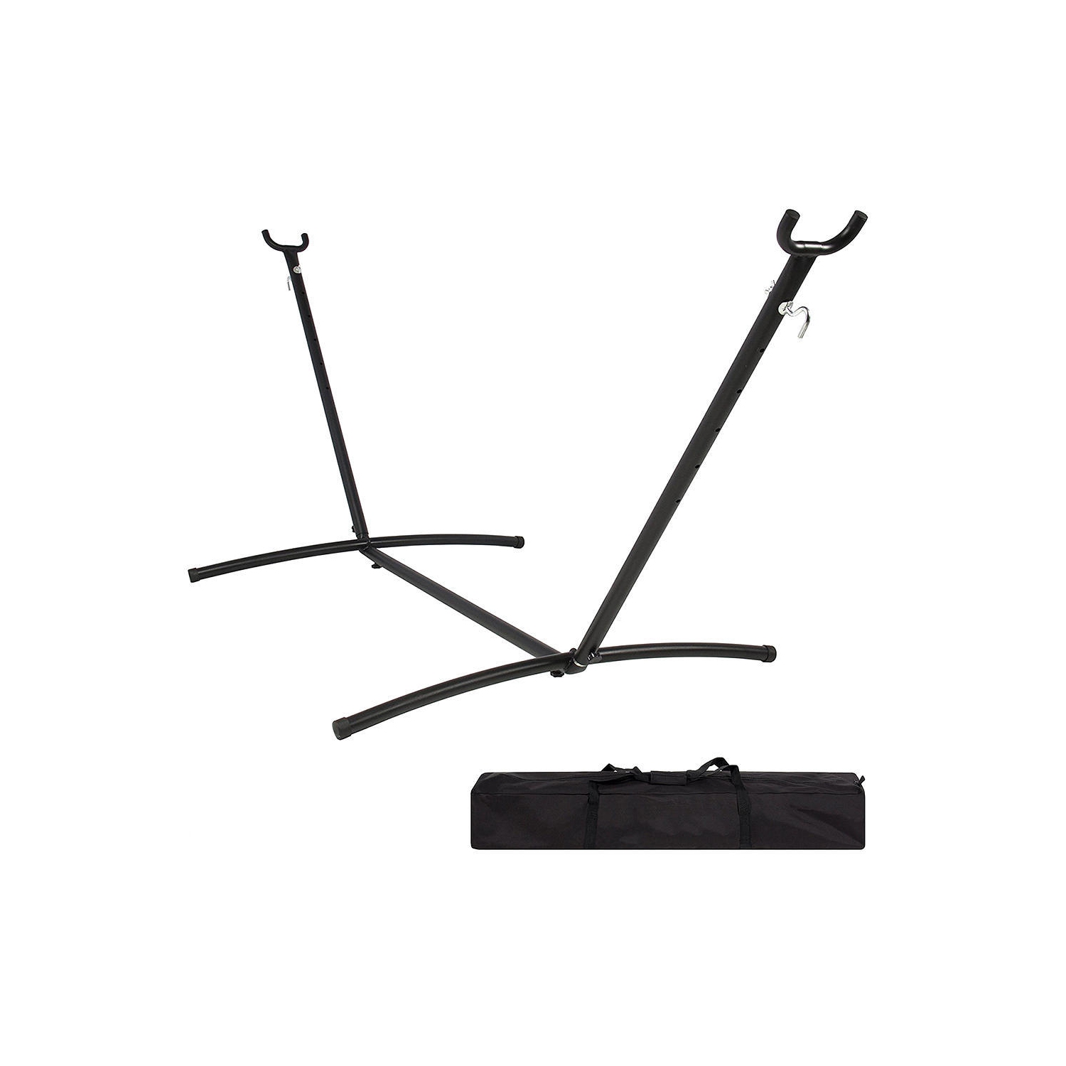 Red 9Ft Double Hammock with Space Saving Steel Stand, Camping Hammock with 440-pound Large Capacity