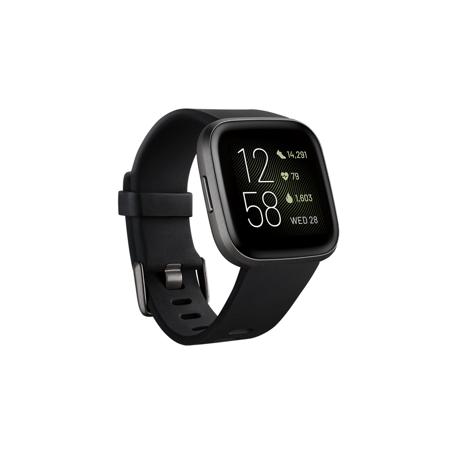 Open Box - Fitbit Versa 2 40mm Smartwatch with Amazon Alexa & Heart Rate Tracking - Black