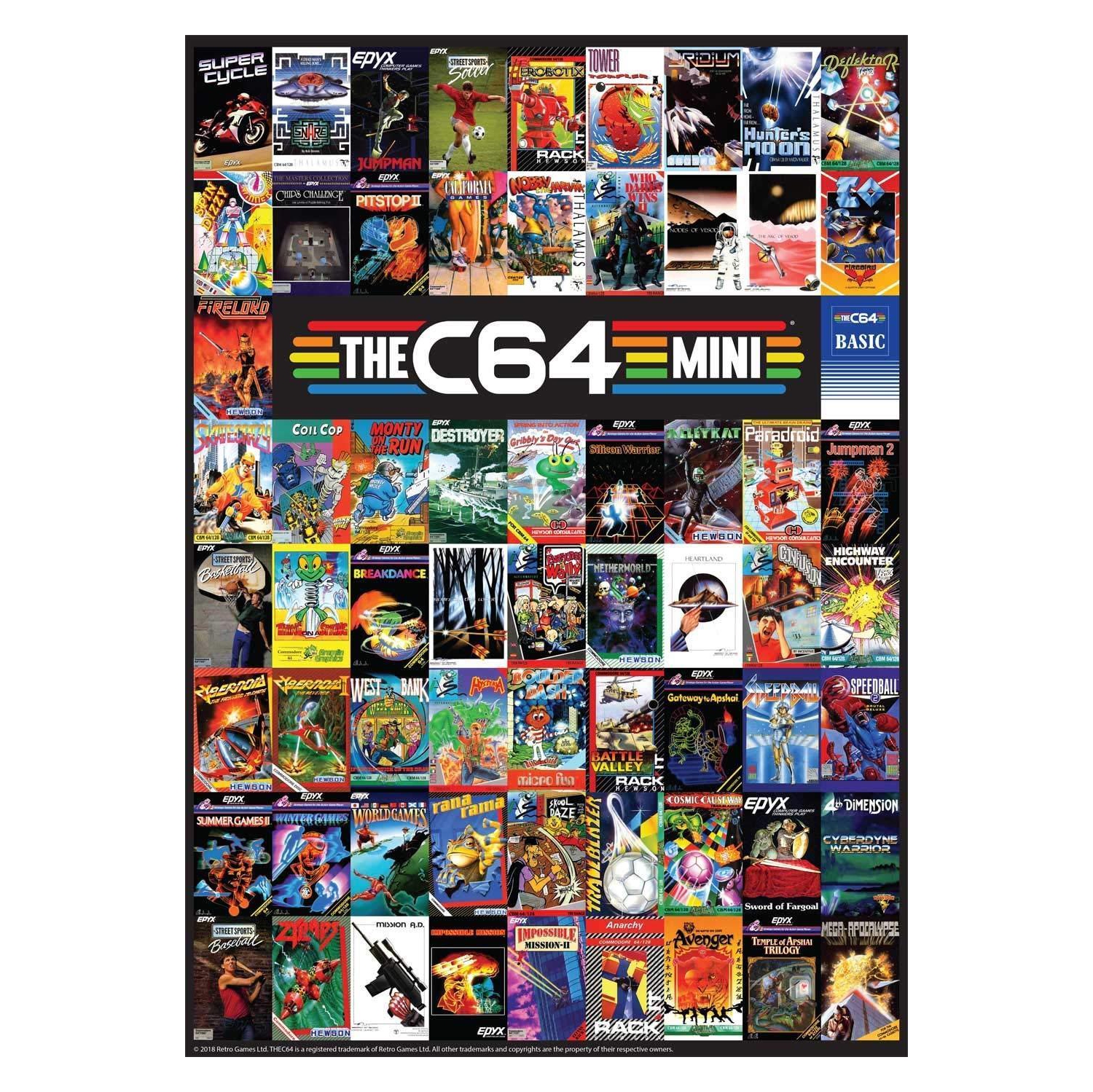 La mini console de commodore C64 + manette [console de jeu vidéo rétro]