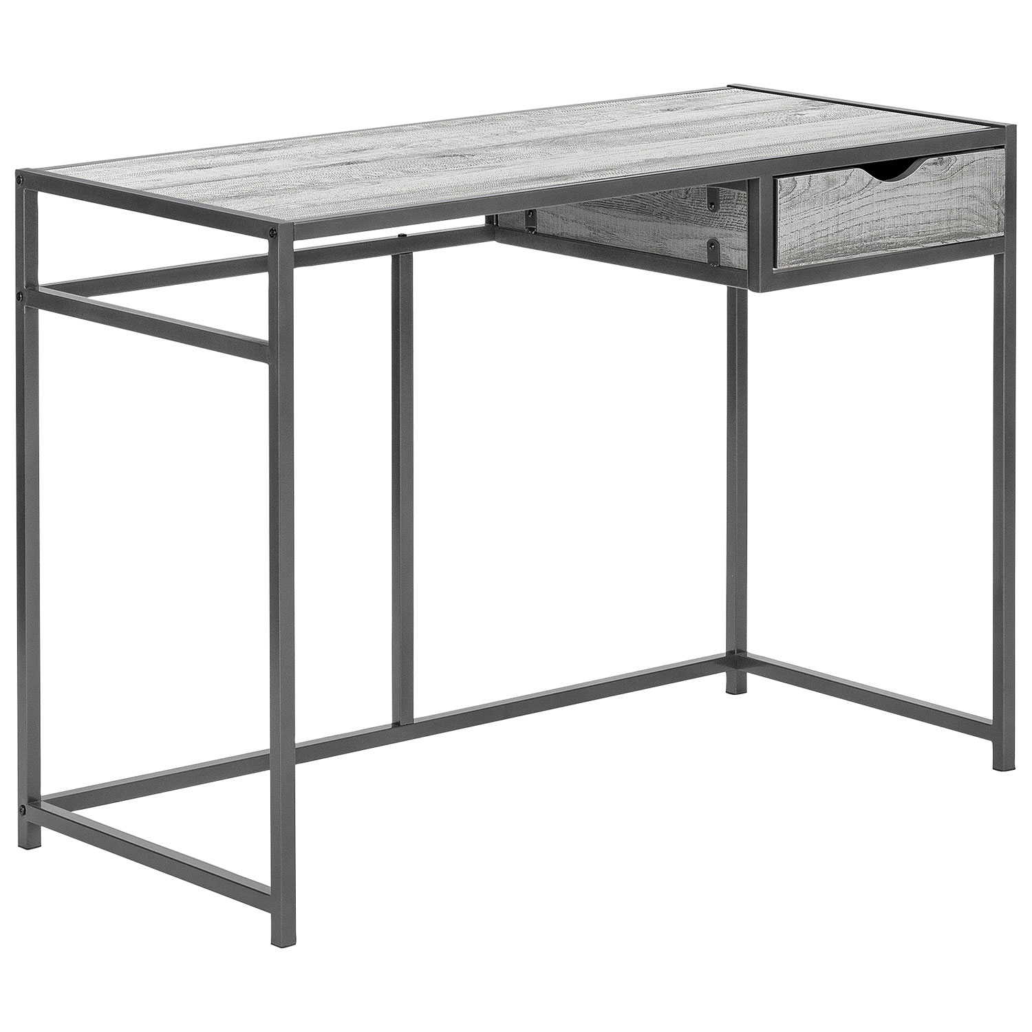 Monarch Metal-Frame 42.25"W Computer Desk with Drawer - Grey