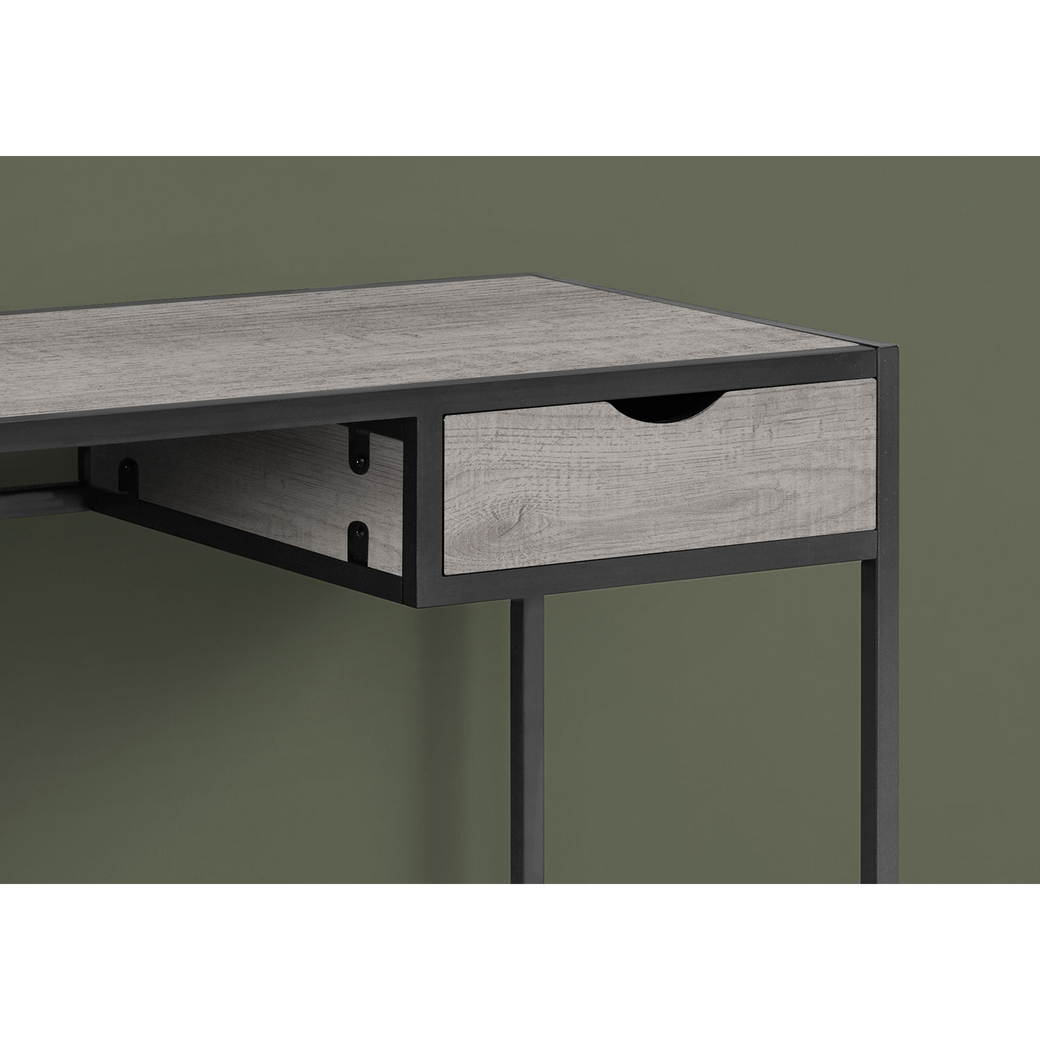Monarch Metal-Frame 42.25"W Computer Desk with Drawer - Grey