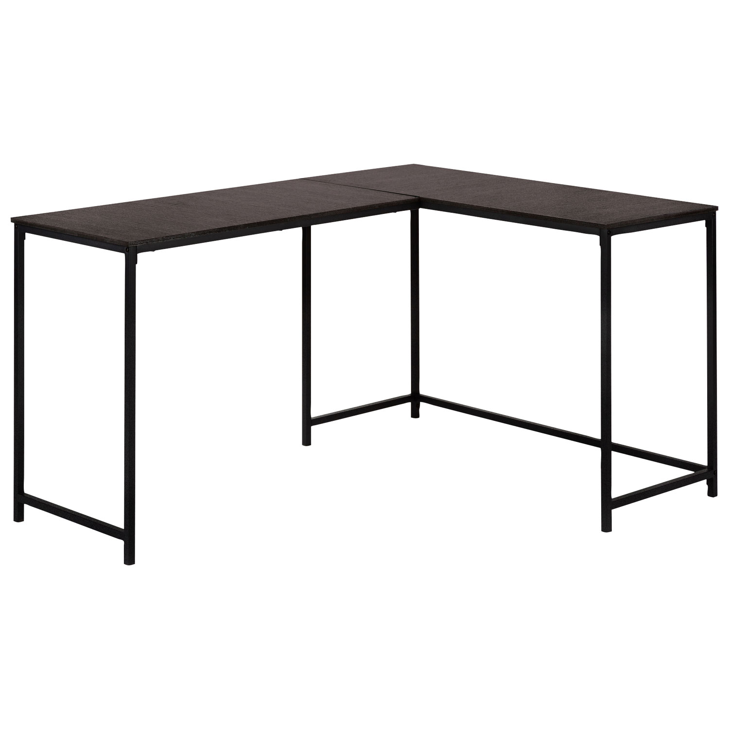 Bureau d'ordinateur en angle de 58,25 po de largeur de Monarch - Expresso/Noir
