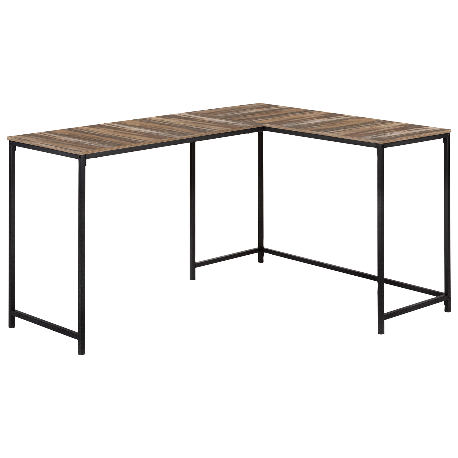 Monarch Corner 58.25"W Computer Desk - Brown/Black