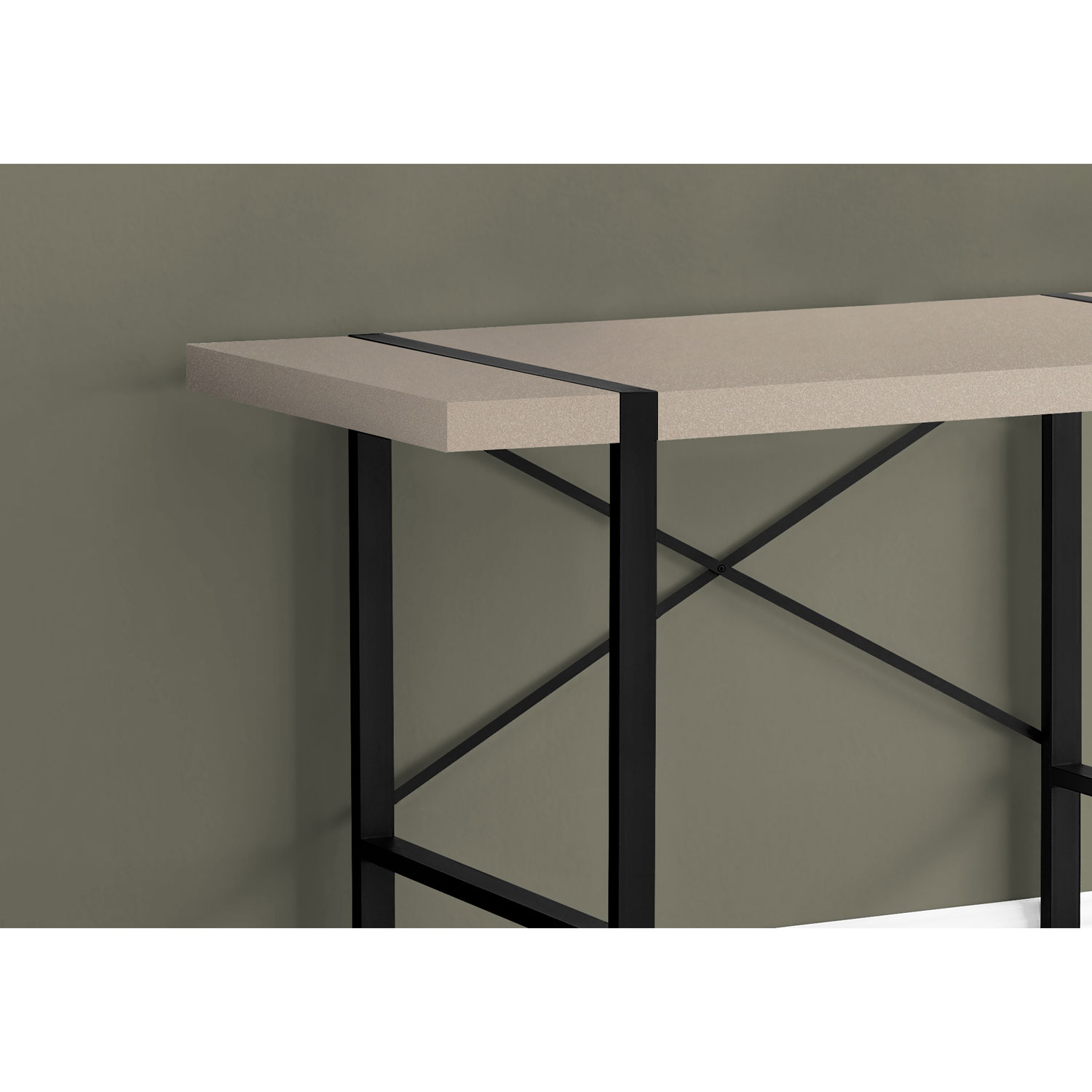 Monarch 49"W Computer Desk - Taupe/Black