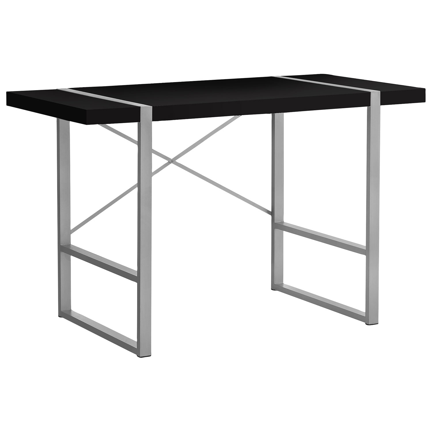 Monarch 49"W Computer Desk - Black/Silver