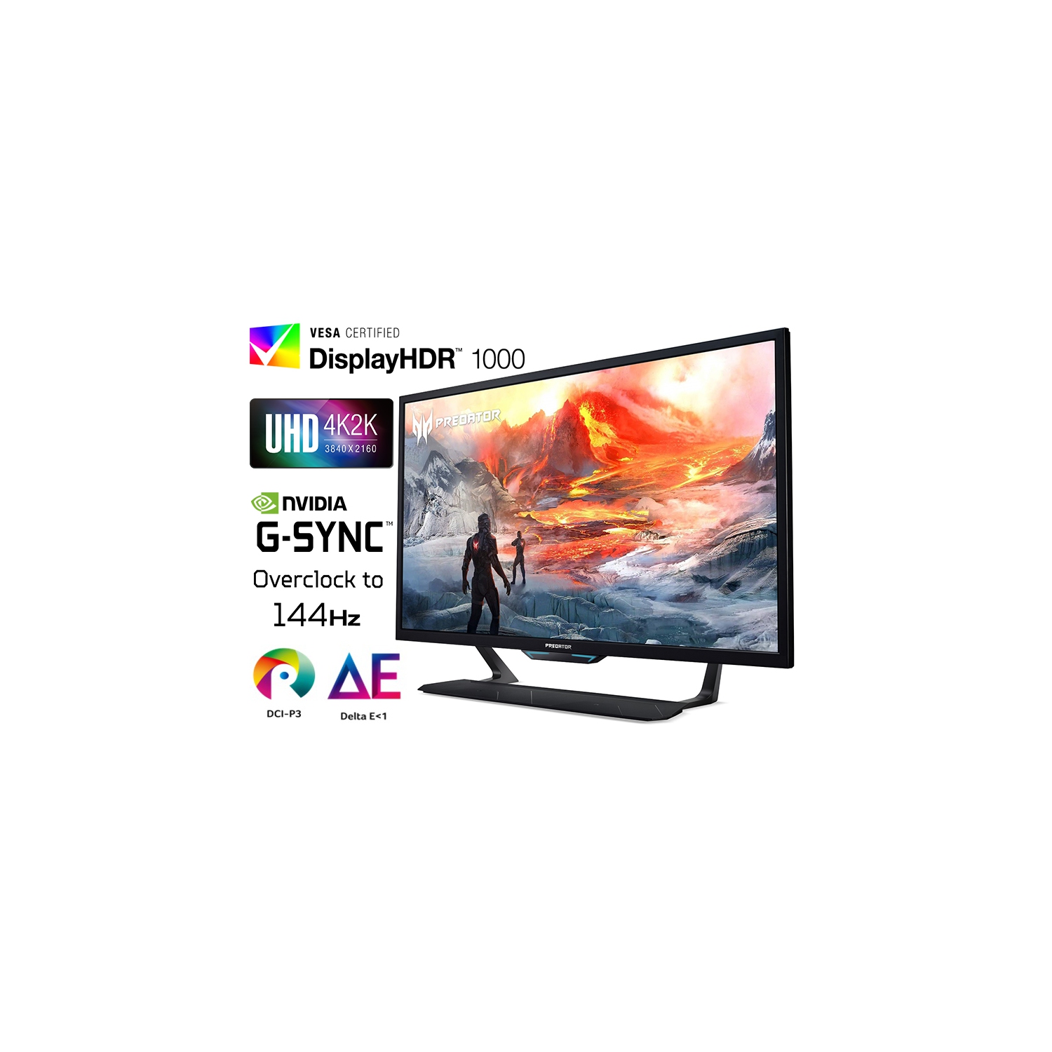Refurbished (Excellent) - Acer Predator 43" Gaming Monitor - 4K UHD 120Hz 1ms VRB Adaptive Sync/Nvidia G-Sync - Manufacturer ReCertified w/ 1 Year Warranty