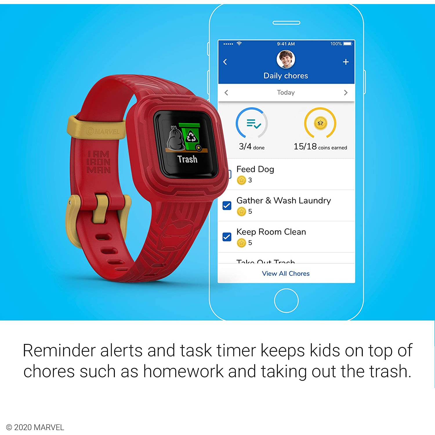 Garmin Vivofit Jr. 3 Kids Fitness Tracker Iron Man