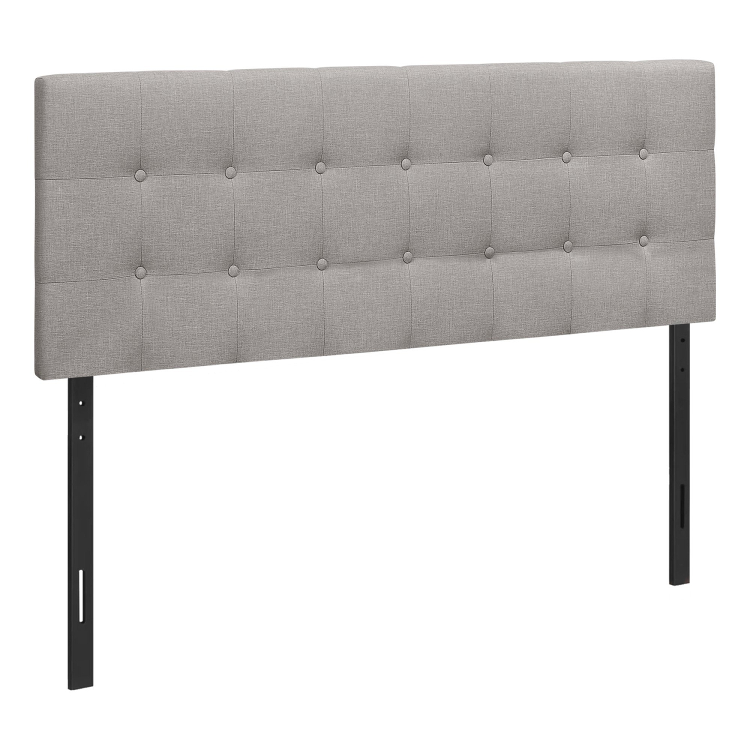 Monarch Specialties I 6003Q Bed - Queen Size / Grey Linen Headboard Only