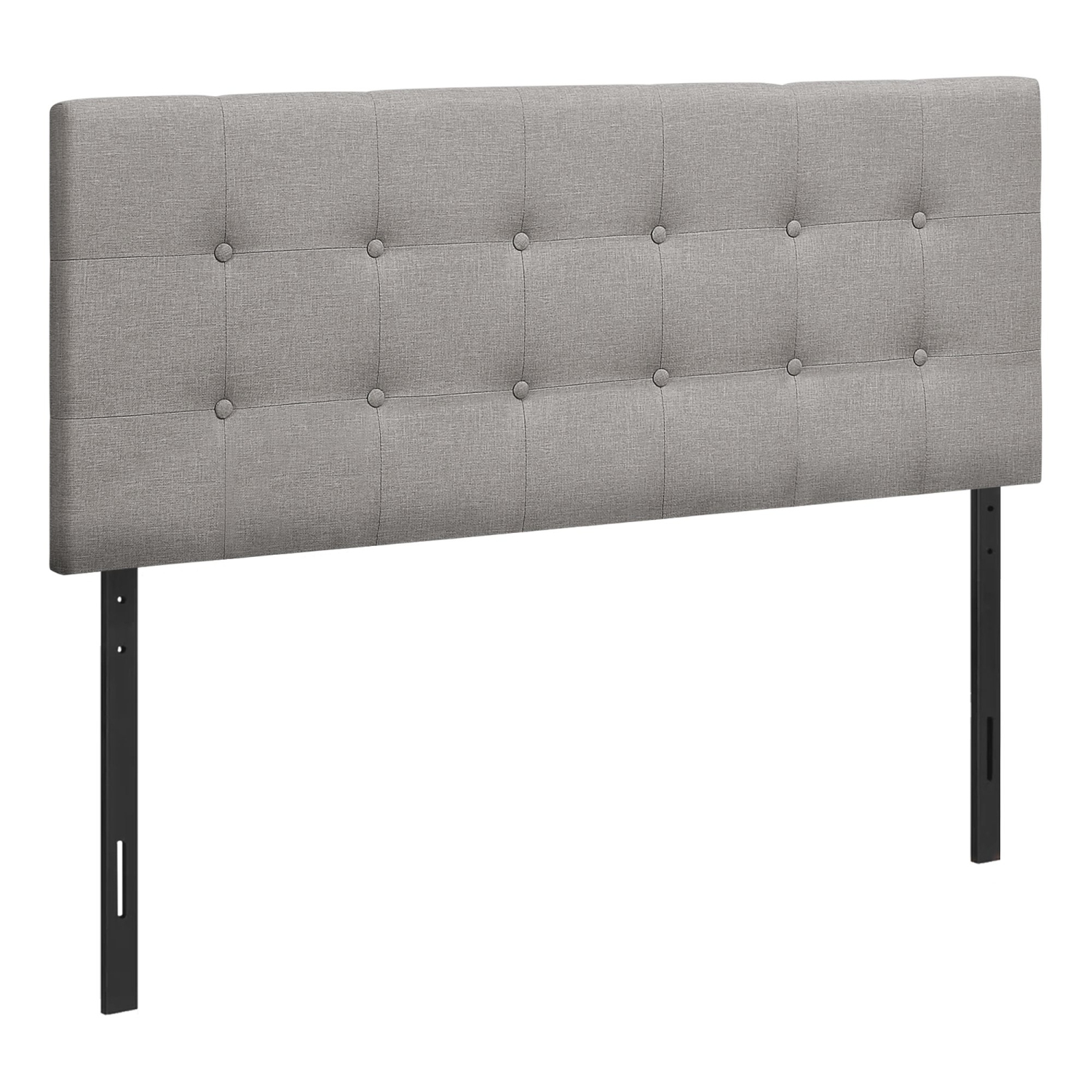 Monarch Specialties I 6003F Bed - Full Size / Grey Linen Headboard Only