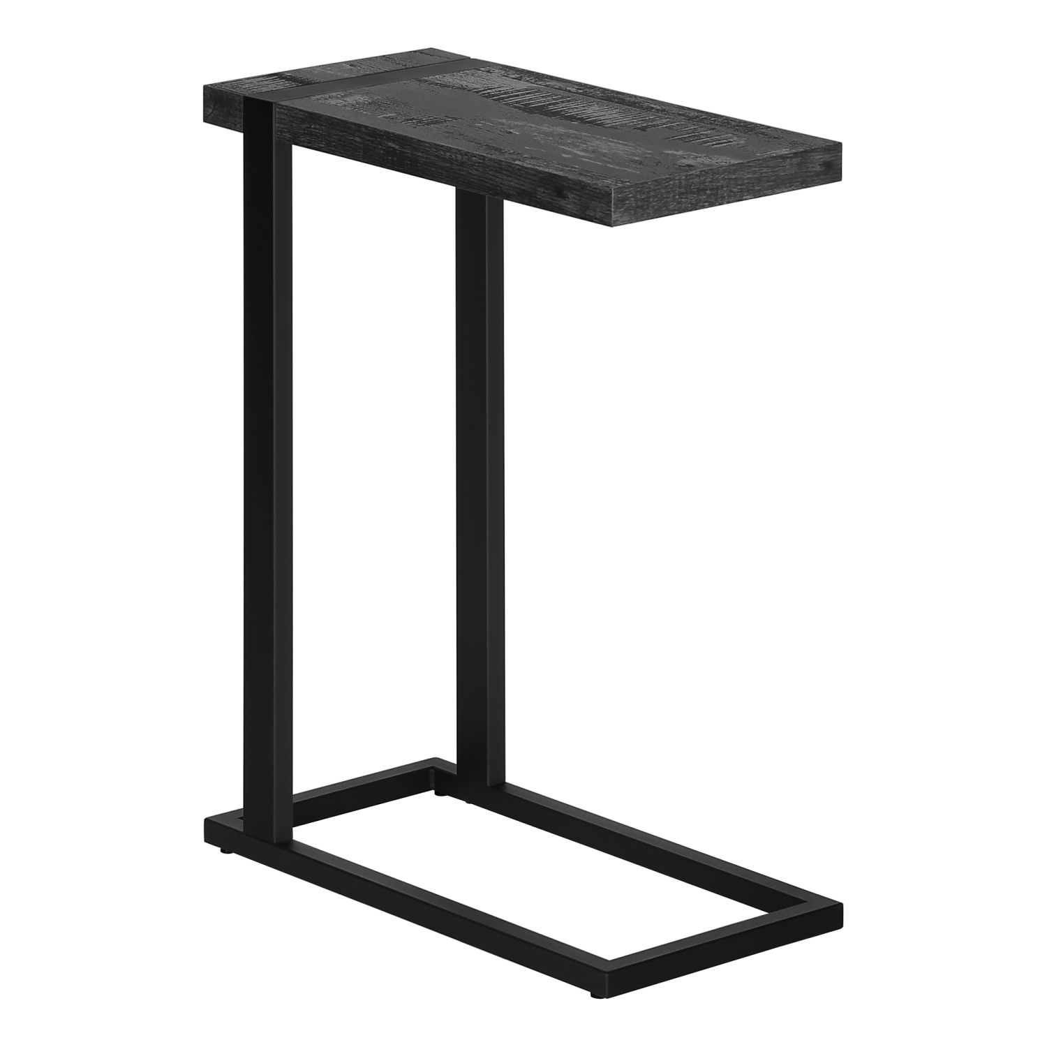 Monarch Specialties I 2863 Accent Table - Black Reclaimed Wood-look / Black Metal
