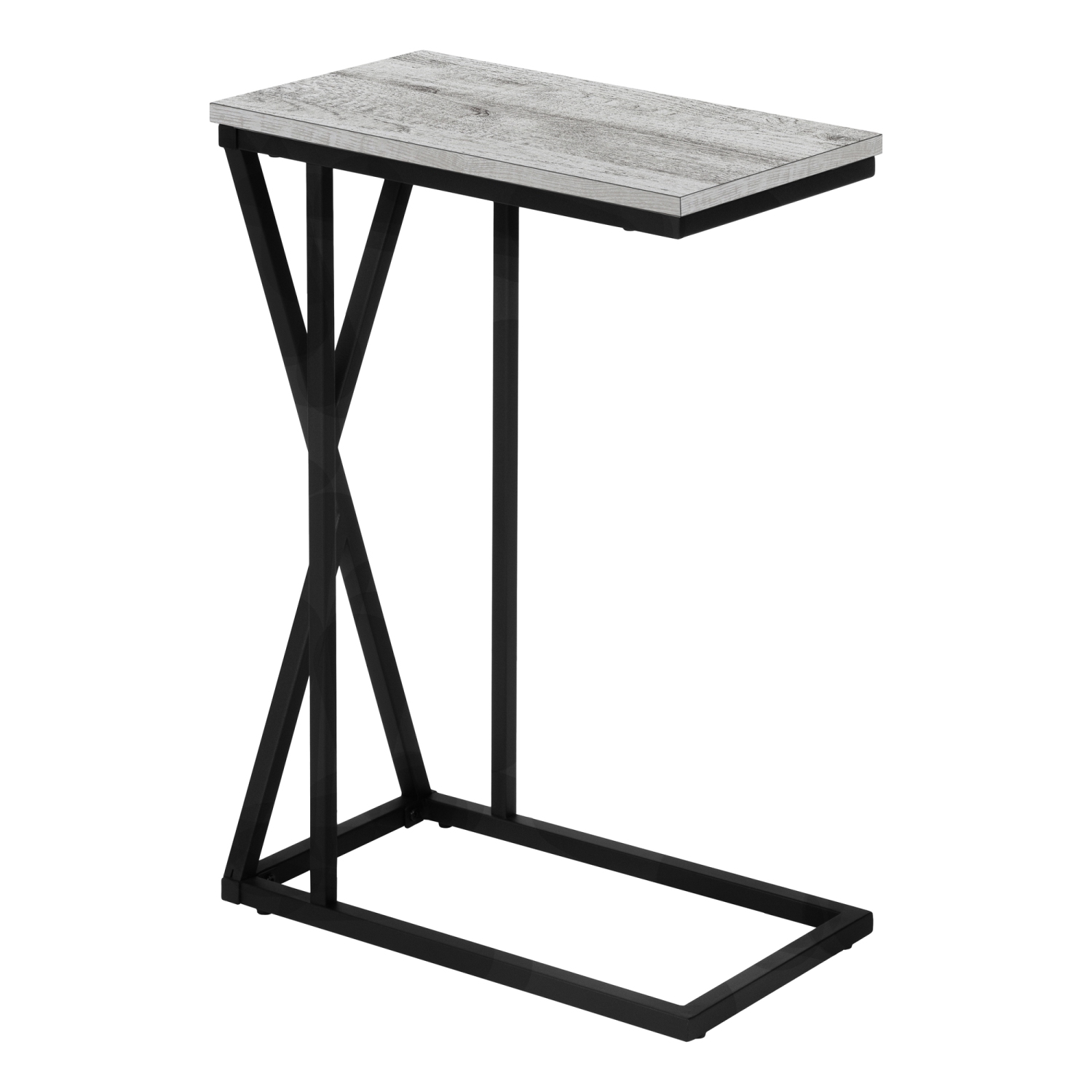 Monarch Specialties I 3248 Accent Table - 25" High / Grey / Black Metal