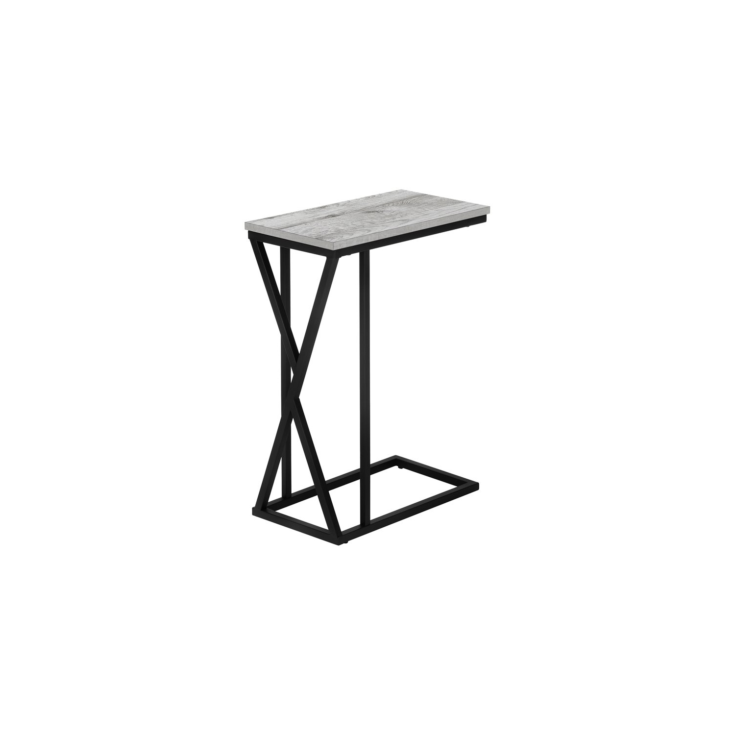Monarch Specialties I 3248 Accent Table - 25" High / Grey / Black Metal