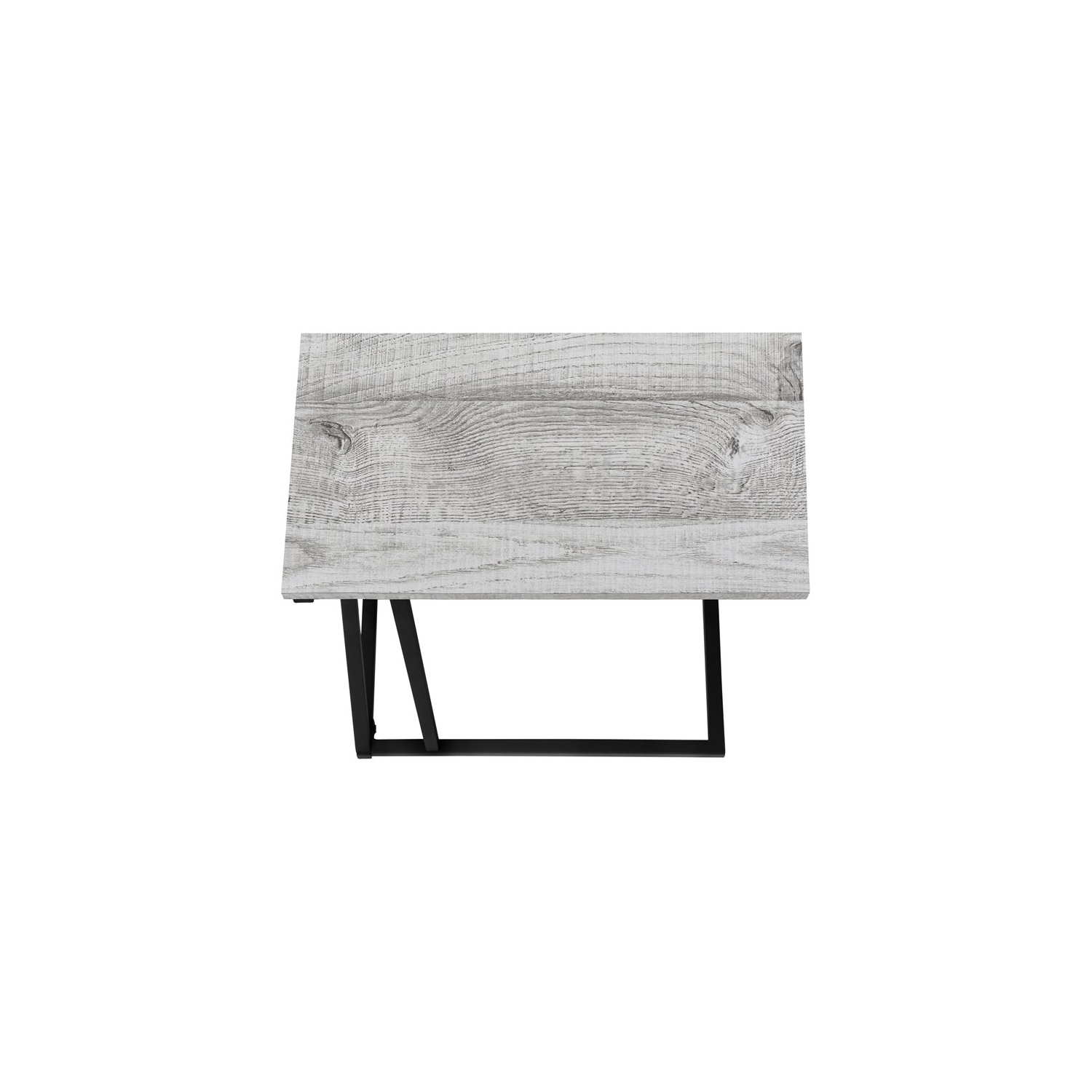 Monarch Specialties I 3248 Accent Table - 25" High / Grey / Black Metal