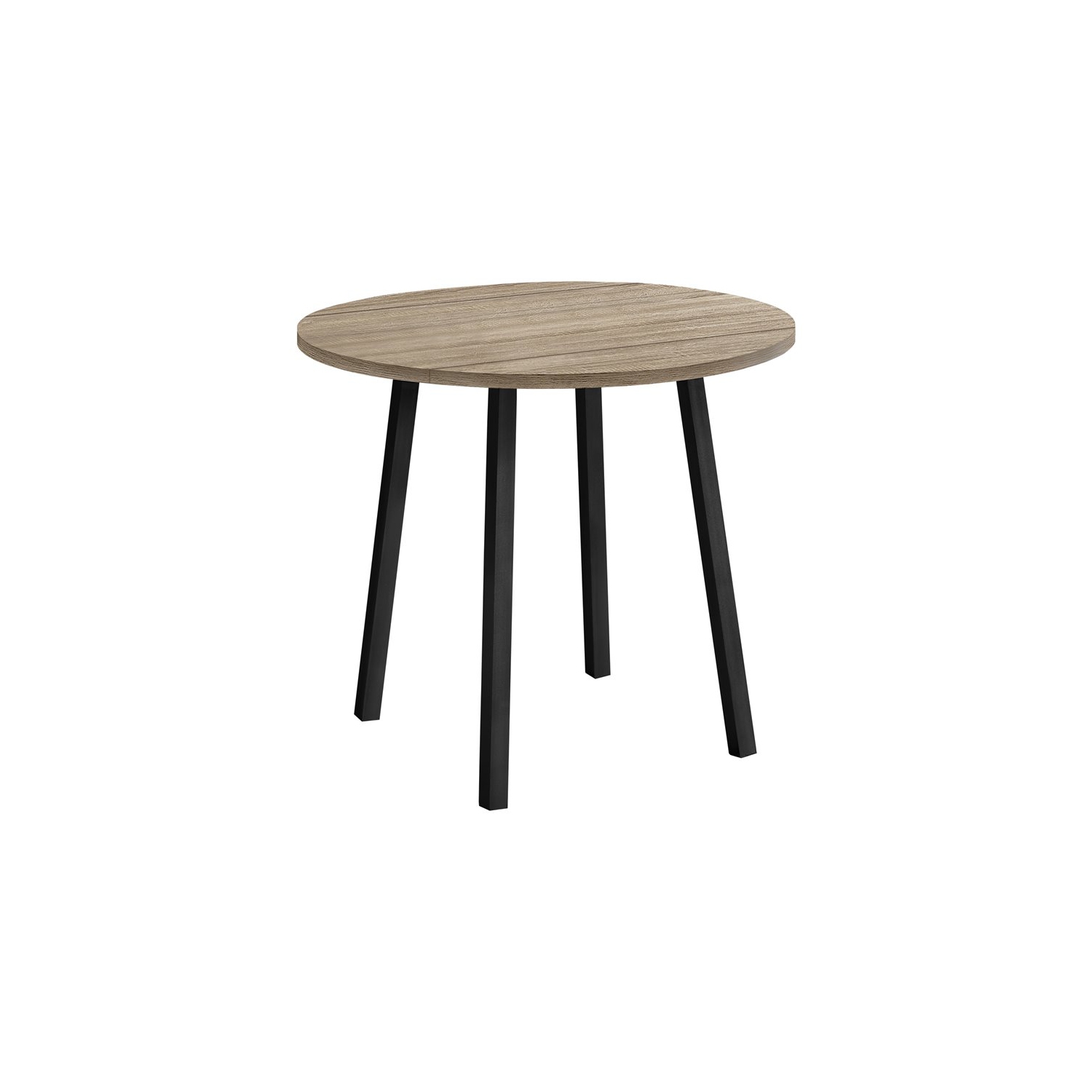 Monarch Specialties I 1003 Dining Set - 3pcs Set / Dark Taupe Top / Black Metal