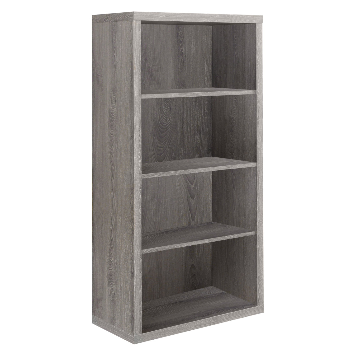Monarch Specialties I 7060 Étagère - 48" de Haut / Bois Taupe Avec Tablette Ajustable