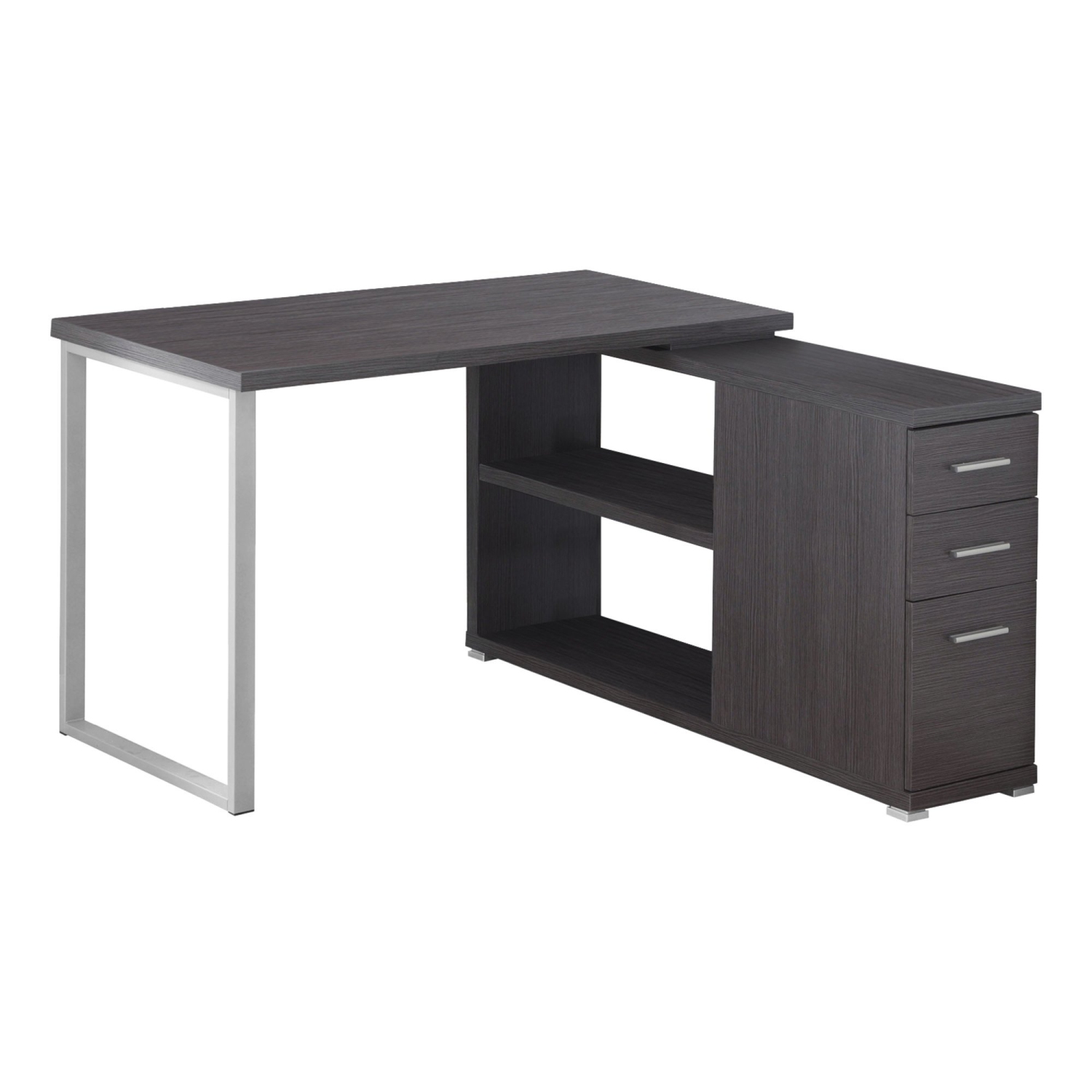 Monarch Specialties I 7135 Computer Desk - Grey Left Or Right Facing Corner