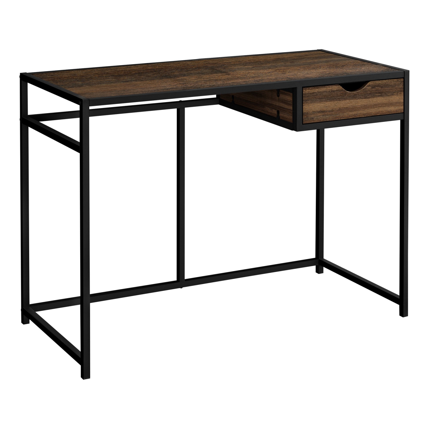 Monarch Specialties I 7574 Computer Desk - 42" Long / Brown Reclaimed / Black Metal