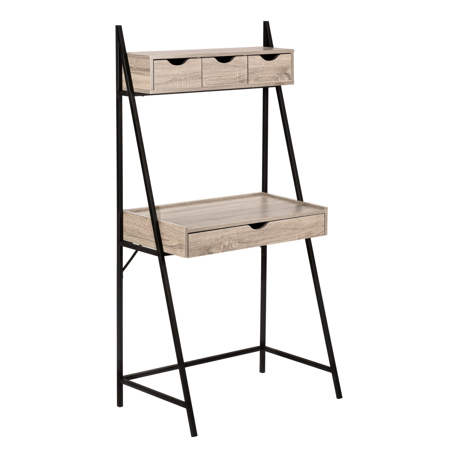 Monarch Specialties I 7332 Computer Desk - 32" Long / Dark Taupe / Black Metal