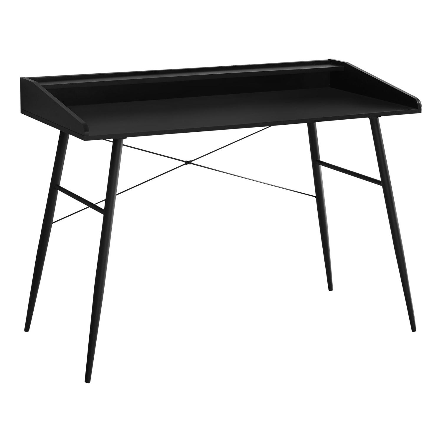 Monarch Specialties I 7537 Computer Desk - 48" Long / Black / Black Metal