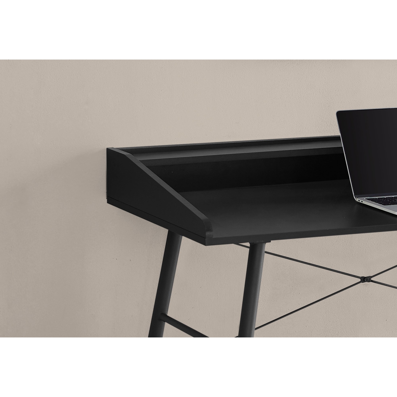 Monarch Specialties I 7537 Computer Desk - 48" Long / Black / Black Metal