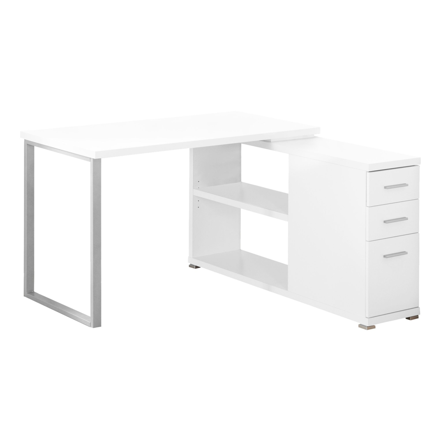 Monarch Specialties – Bureau d’ordinateur I 7133, blanc, orienté vers la gauche ou la droite