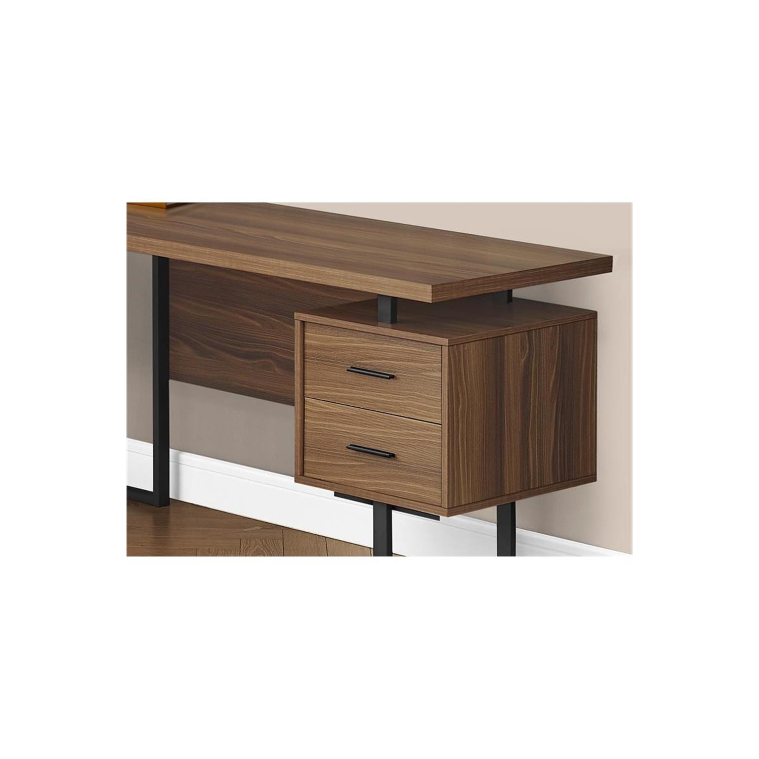 Monarch Specialties I 7610 Computer Desk, Home Office, Corner, Left, Right Set-up, Storage Drawers, 70"l, L Shape, Work, Laptop, Metal, Laminate,