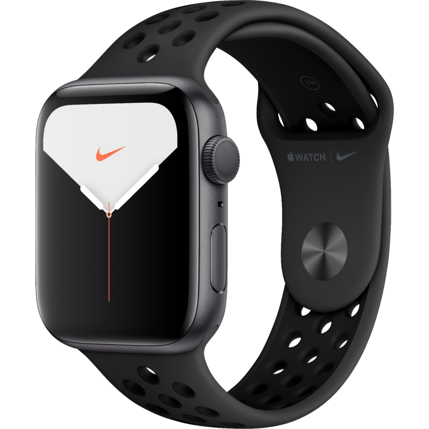 Refurbished (Good) - Apple Watch Nike Series 5 (GPS+Cellular) 44mm Space Grey Aluminum Case w/ Anthracite/Black Nike Sport Band