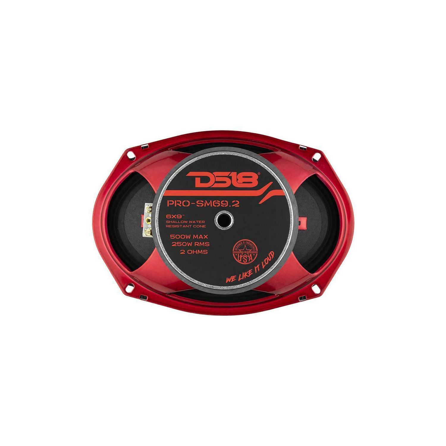 DS18 PRO-SM69.2 6x9" 500W 2 Ohm Water Resistant Mid Range Loudspeaker - Sold Individually