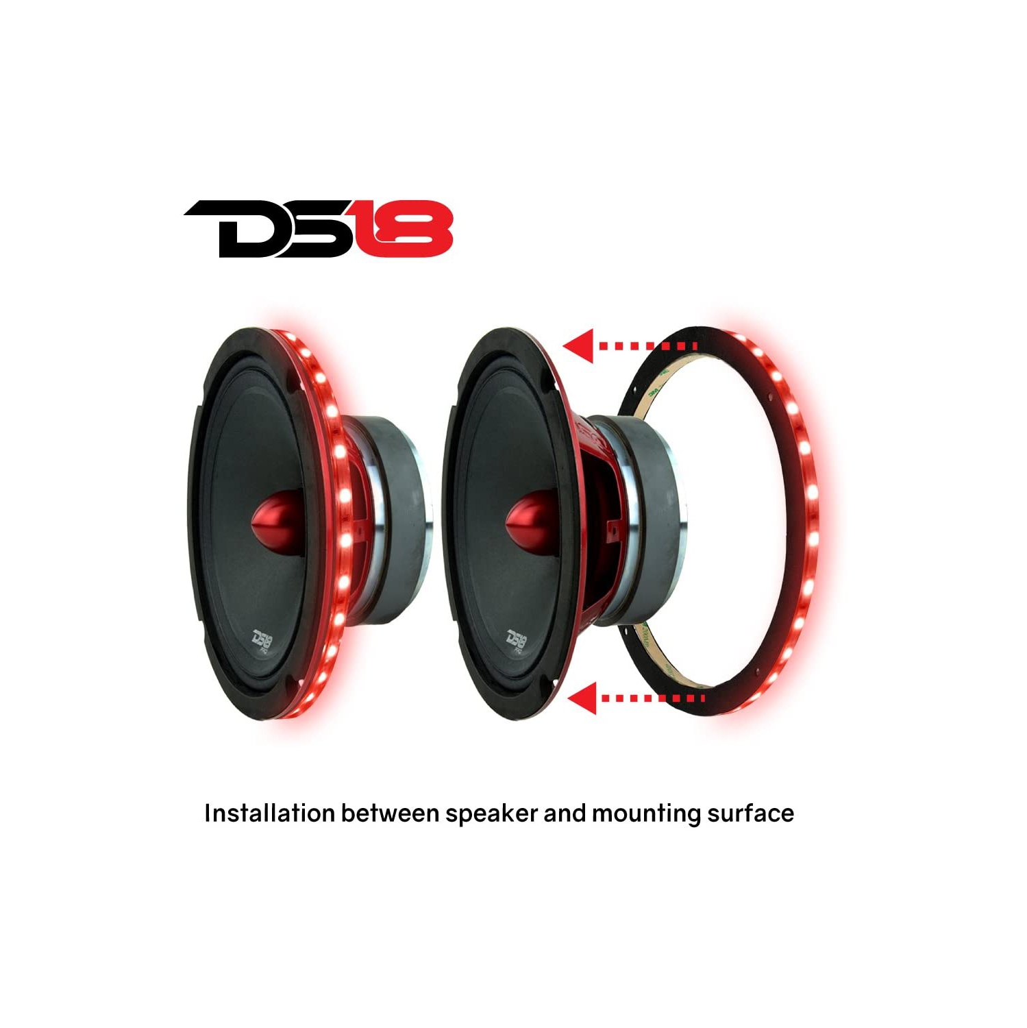 Anneau de haut-parleur DEL RVB étanche de 6 po DS18 LRING6 - vendu séparément