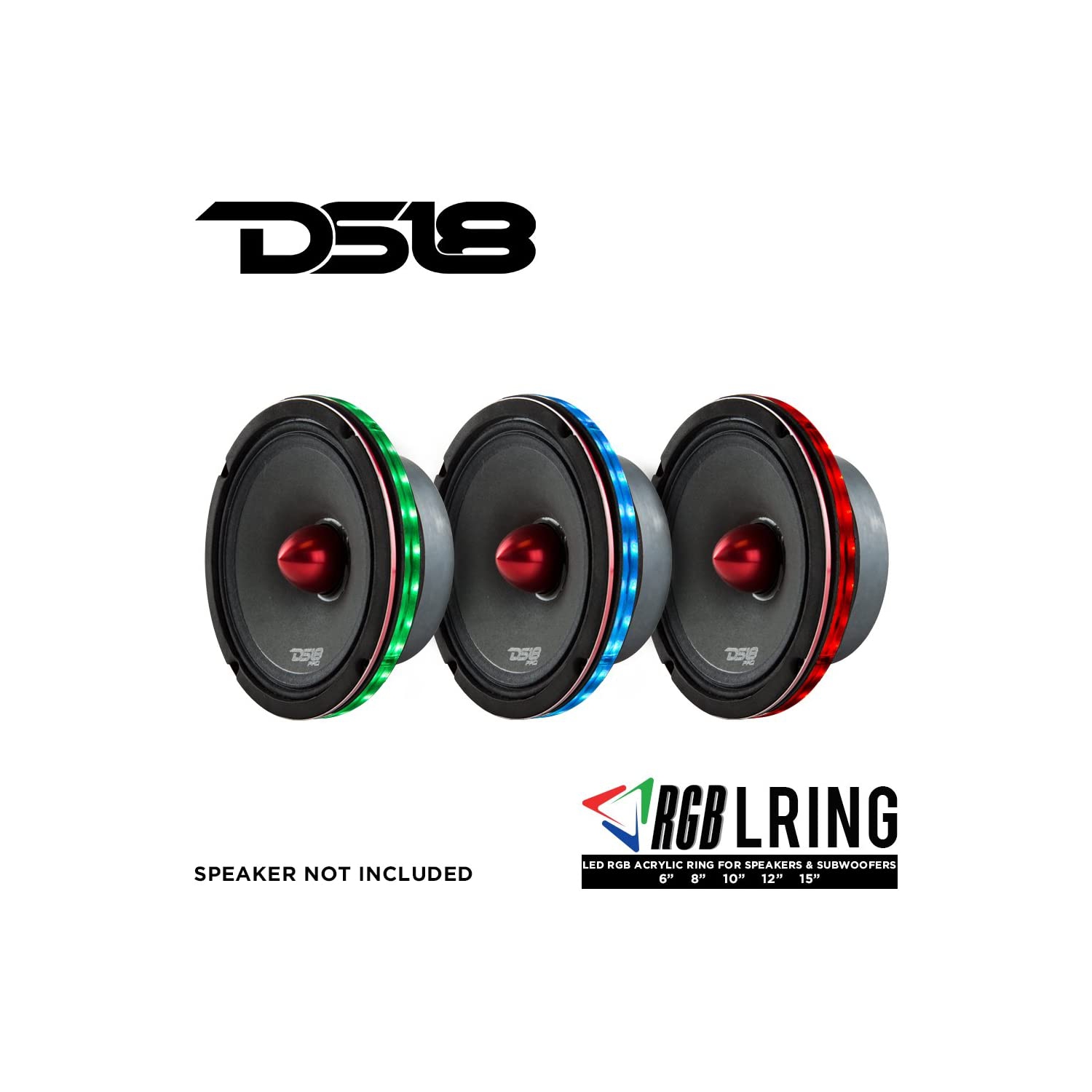 Anneau de haut-parleur DEL RVB étanche de 6 po DS18 LRING6 - vendu séparément