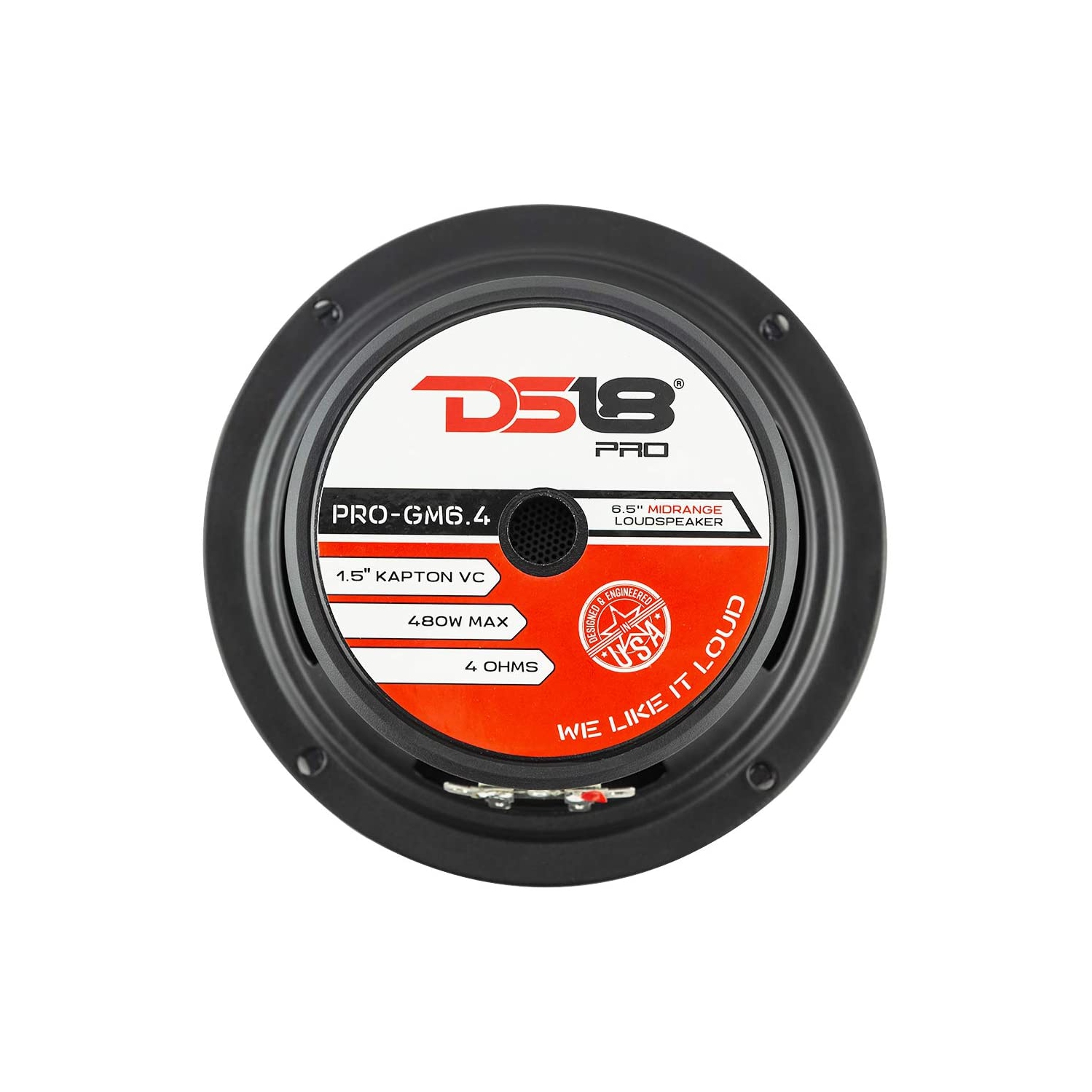 DS18 PRO-GM6.4 6.5" Mid-Range Loudspeaker 480 Watts 4-Ohm - Sold Individually