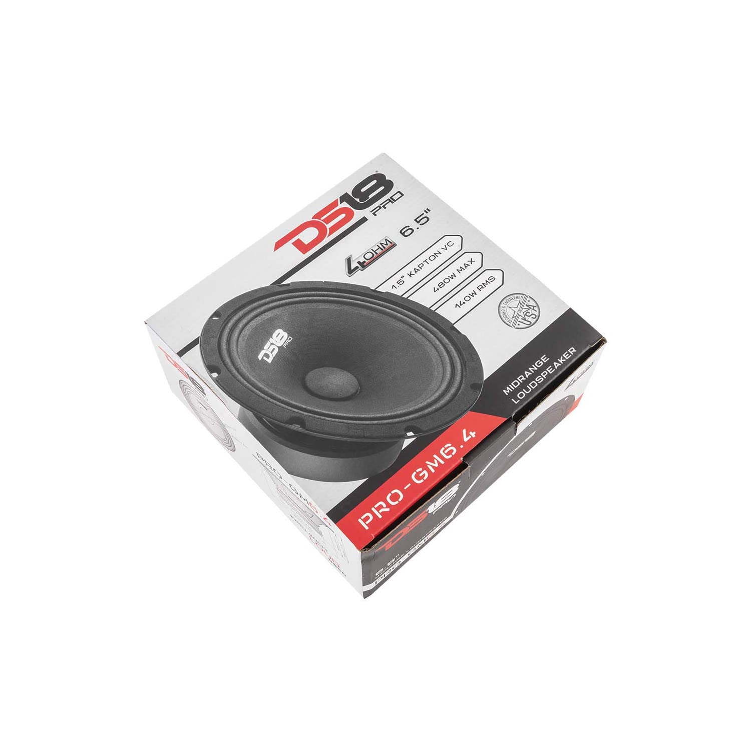 DS18 PRO-GM6.4 6.5" Mid-Range Loudspeaker 480 Watts 4-Ohm - Sold Individually