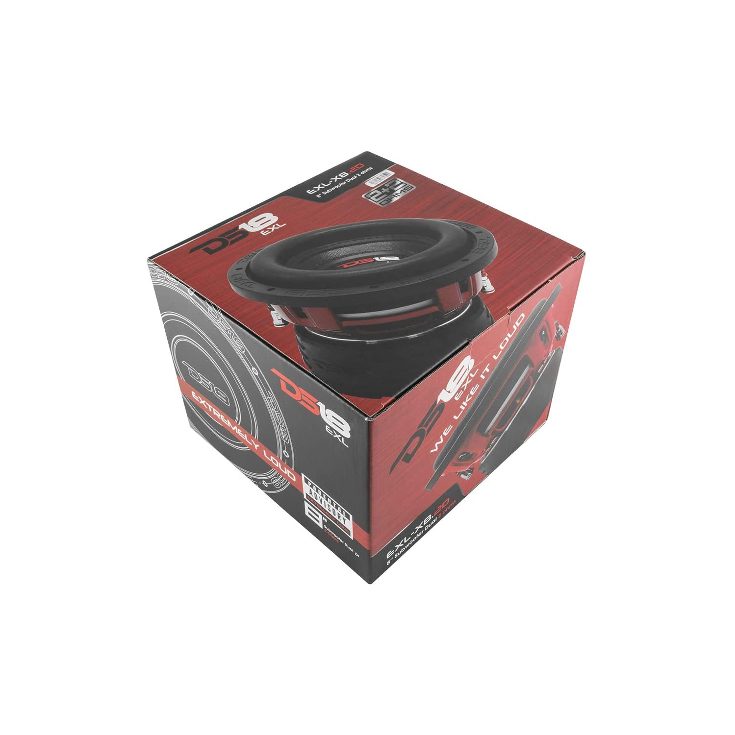 DS18 EXL-X8.2D 1,200W Max Dual 2-ohm 8" Subwoofer