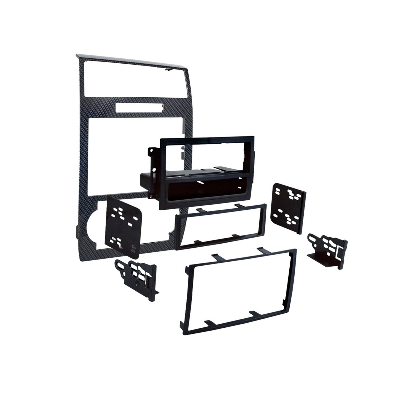 Metra 99-6519CF Single/Double DIN Stereo Installation Dash Kit For 2005 - 2007 Dodger Charger / Magnum - Carbon Fiber Finish