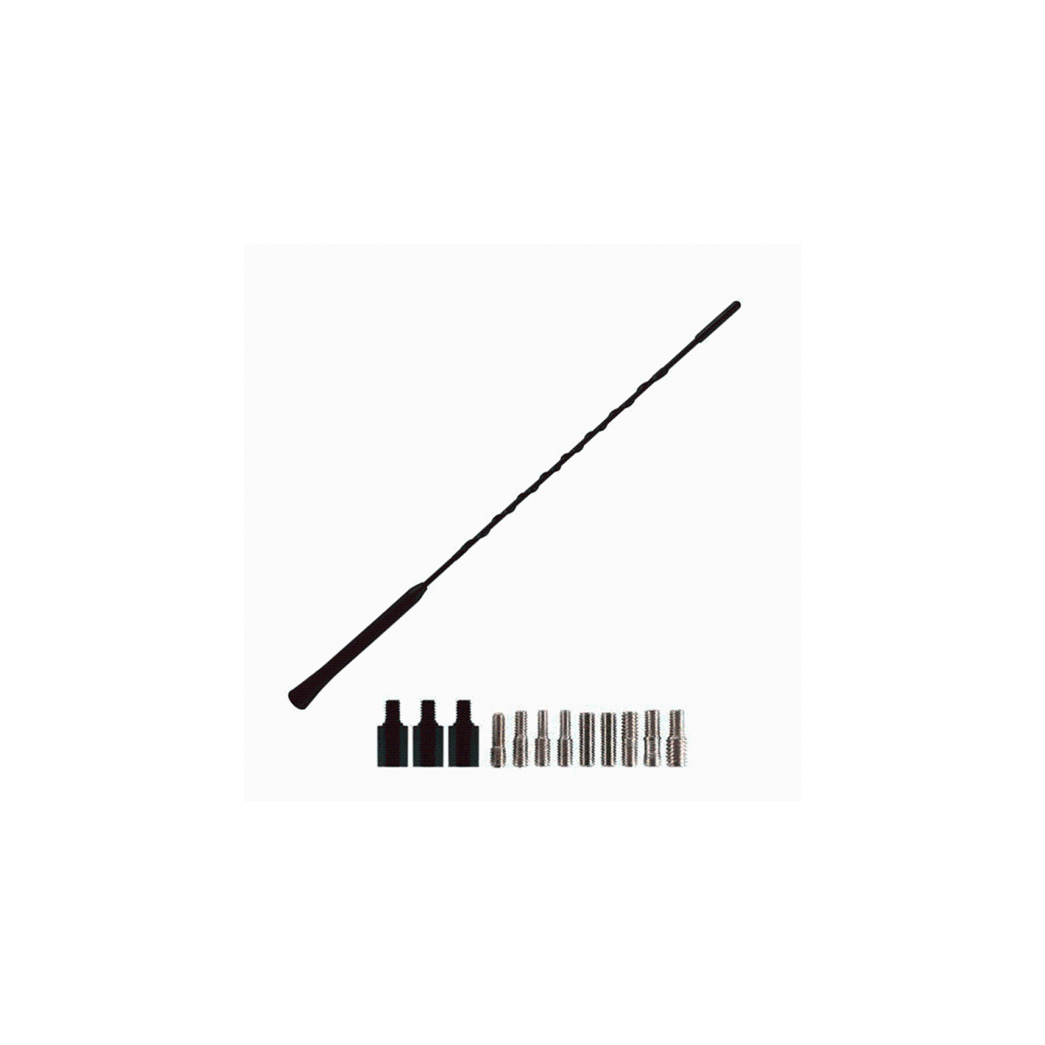 Mât d’antenne de remplacement en fibre de verre noir de 16 po Moe 44 de Metra