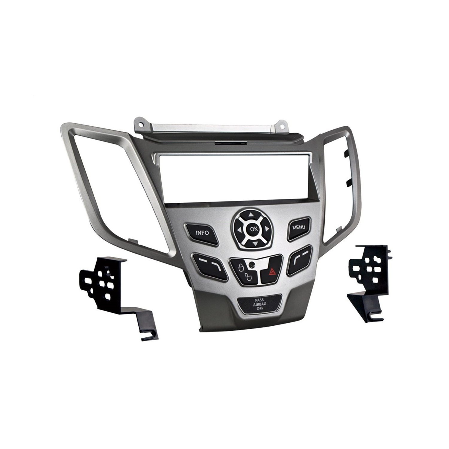 Metra 99-5825S Single DIN Dash Installation Kit for 2010-Up Ford Fiesta Vehicles - Silver