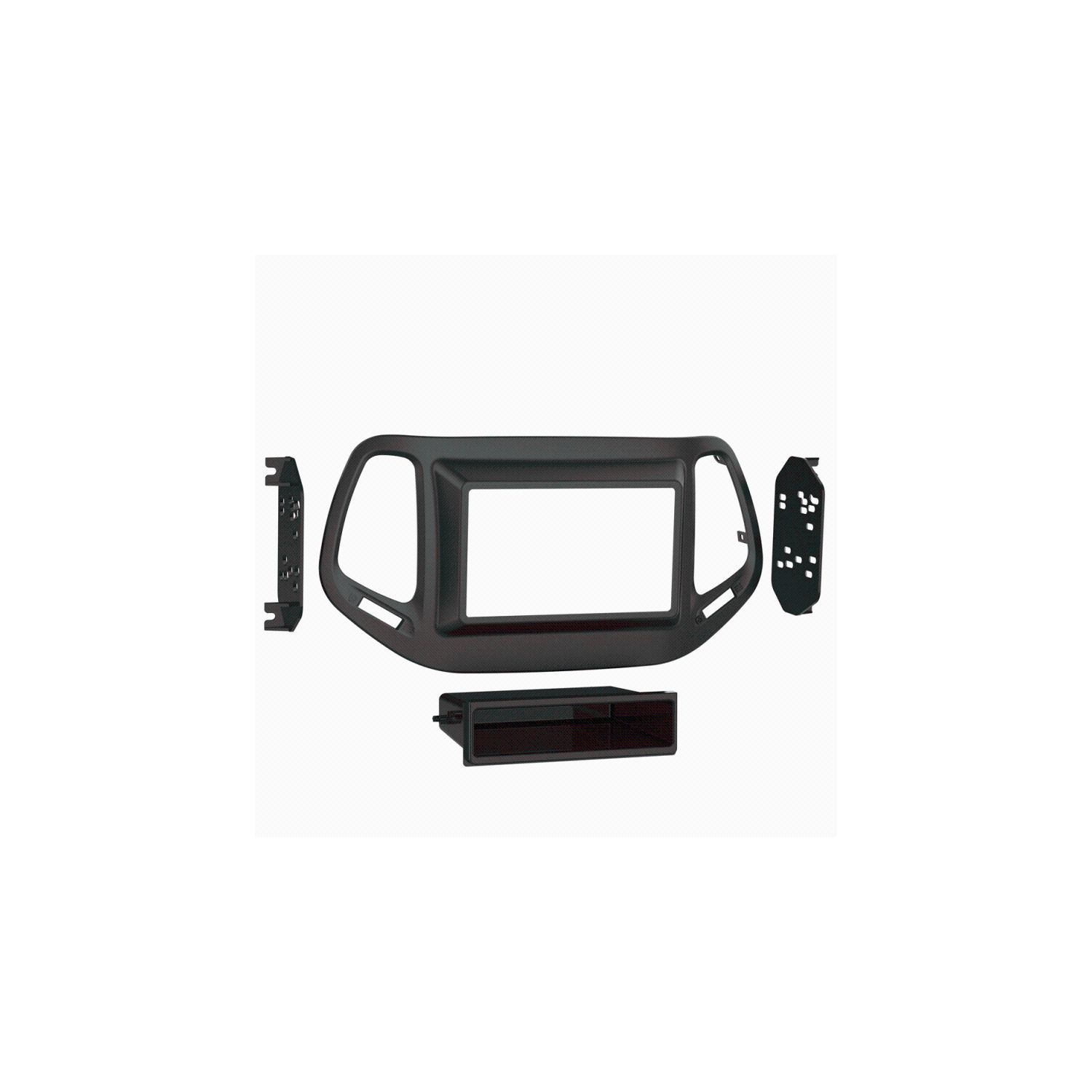 Trousse de tableau de bord DIN simple 99-6545B de Metra pour certains véhicules Compass 2017.5-Up de Jeep