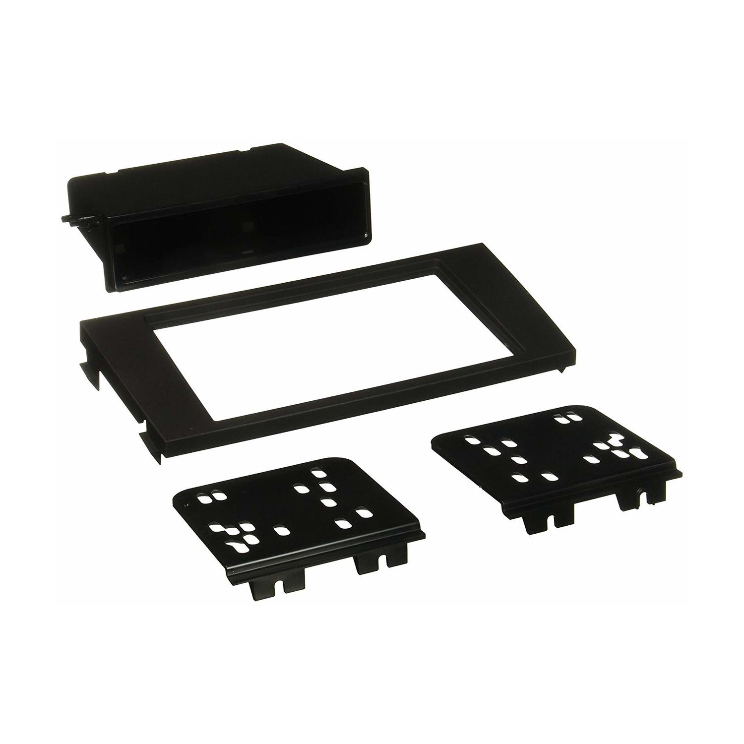 Trousse de tableau de bord DIN simple/double 99-9108B de Metra pour véhicules sélectionnés Audi A6 2000-2005 - Noir mat