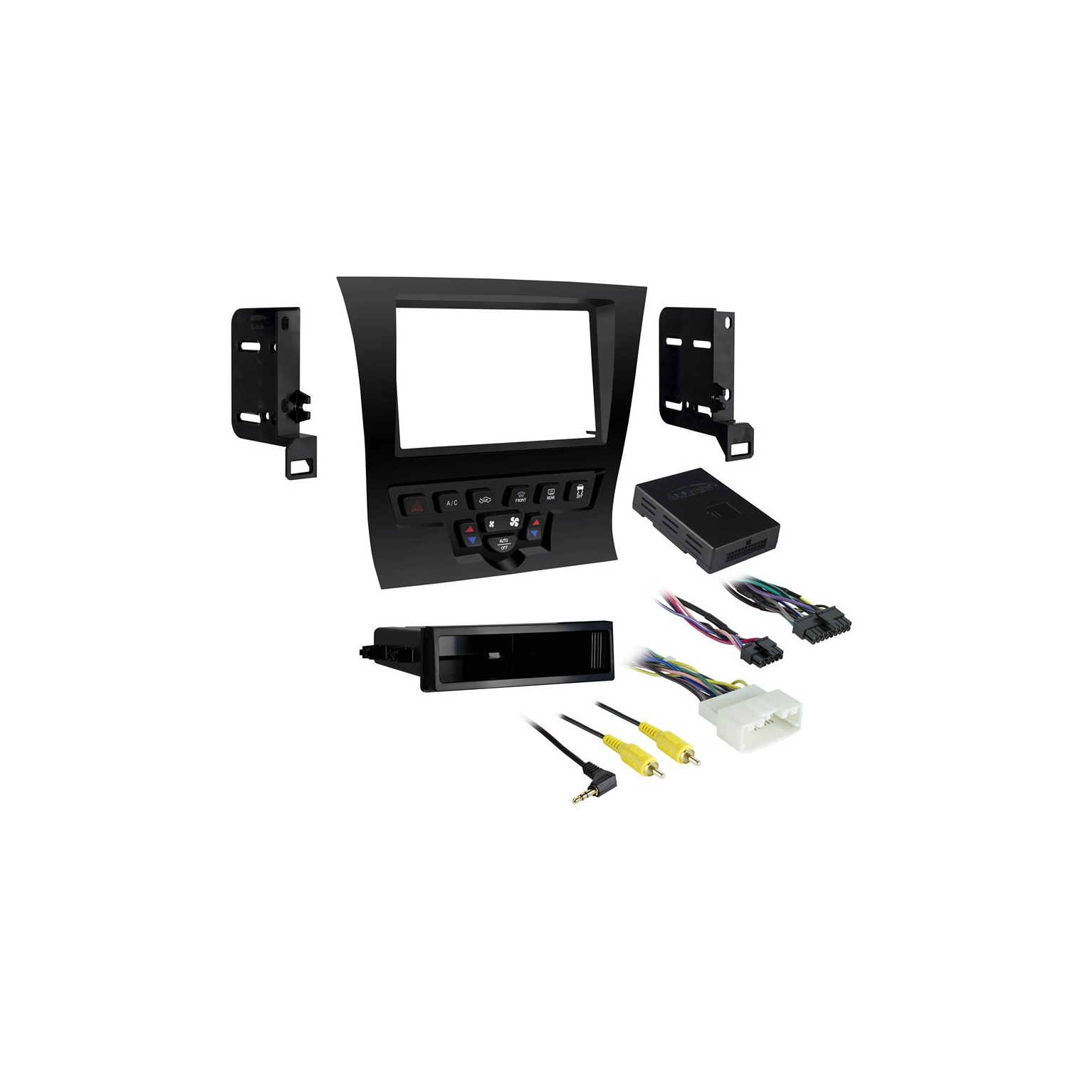 Metra 99-6525HG Single/Double DIN Installation Kit for 2011-2014 Chrysler 300 Vehicles - High Gloss Black