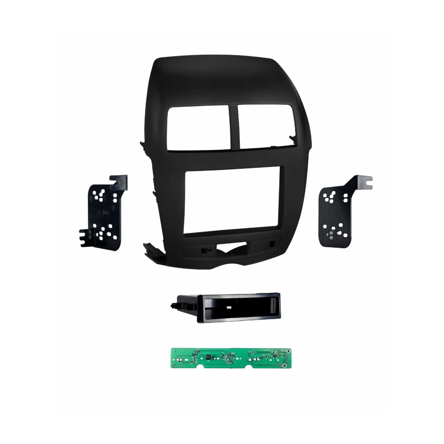 Metra 99-7014B Single/Double DIN Dash Installation Kit for 2011-2014 Mitsubishi Outlander Sport Vehicles