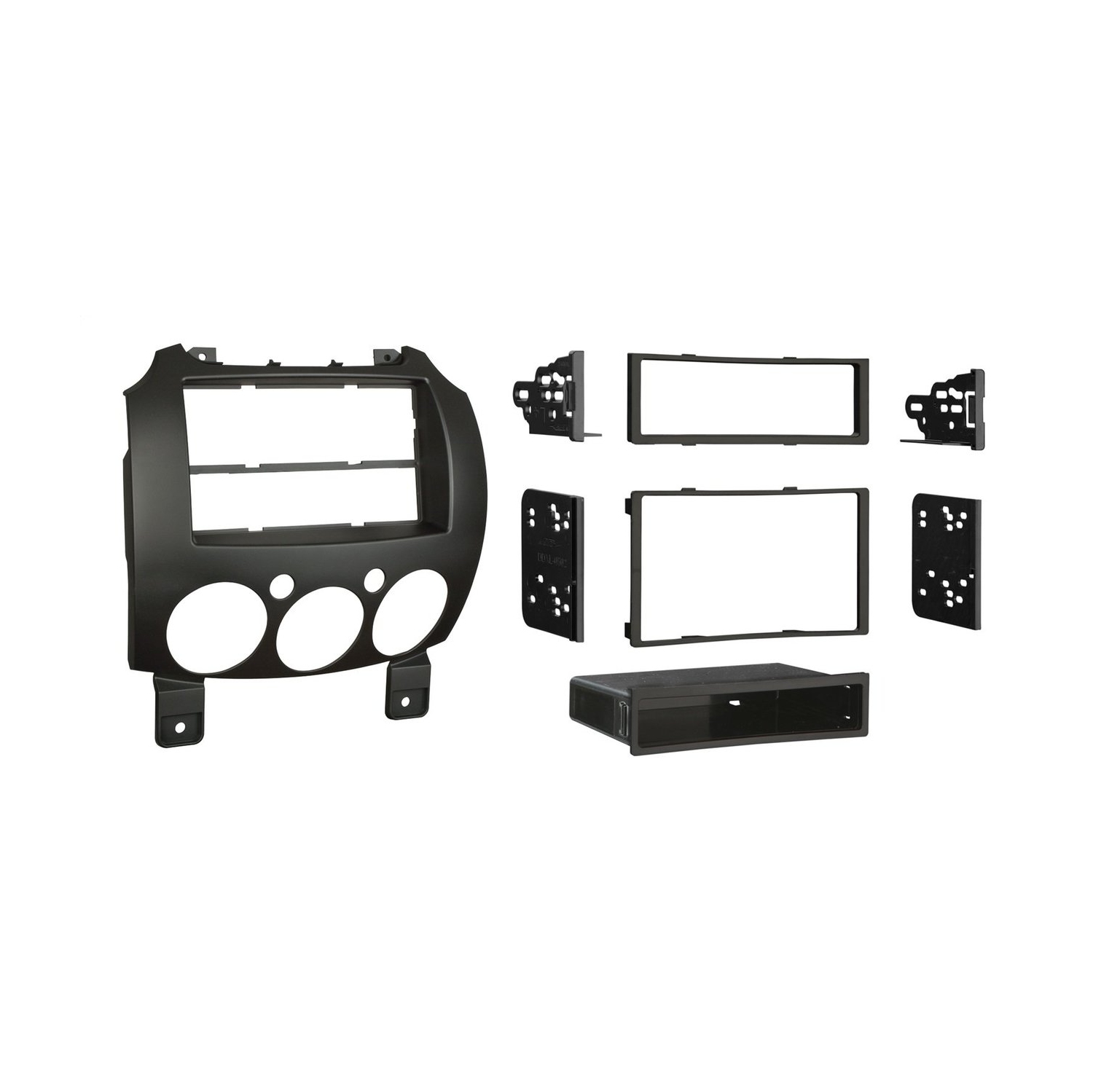 Trousse d’installation de tableau de bord DIN simple/double 99-7518B de Metra pour Mazda 2 2007-Up