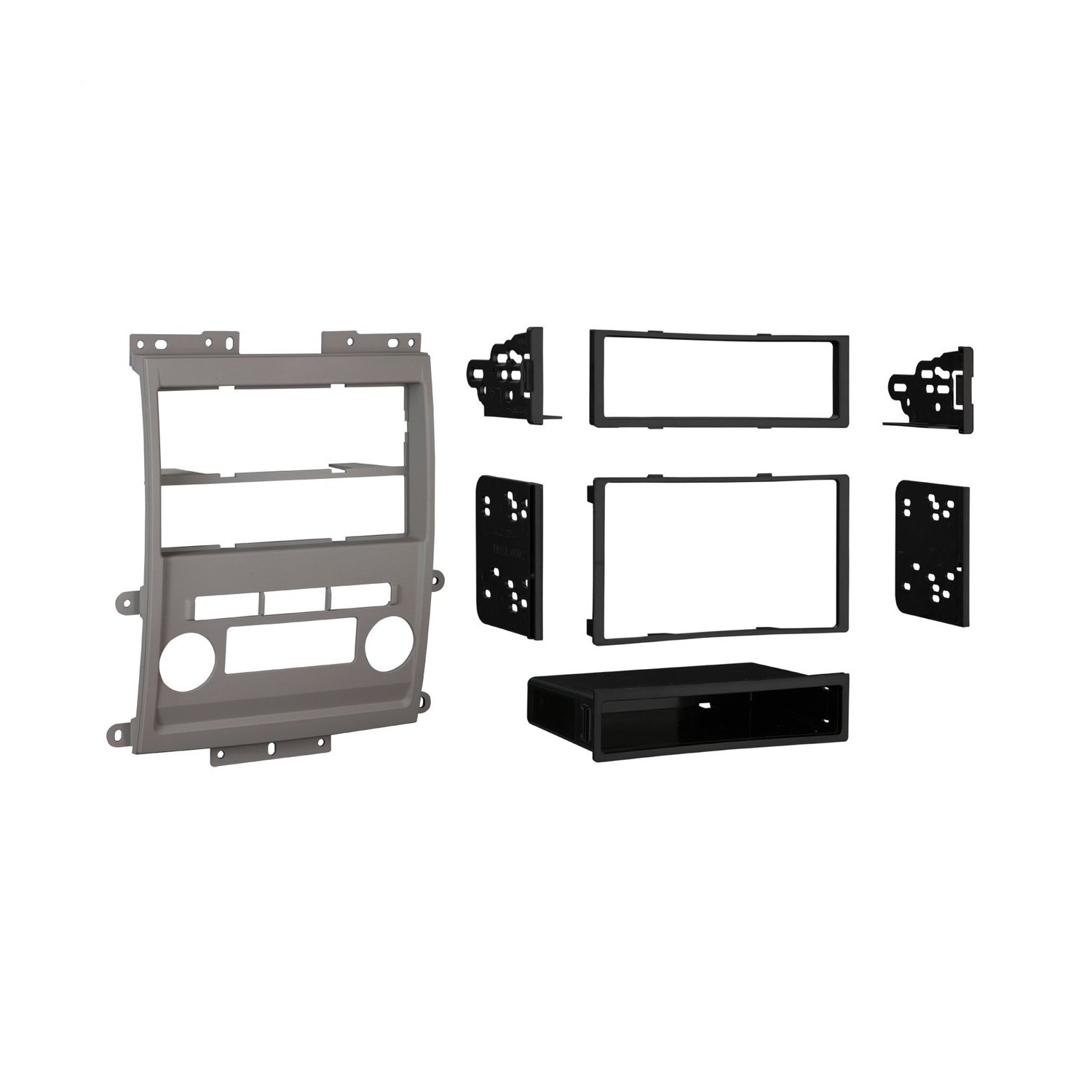Metra 99-7428G Double DIN/ISO DIN Installation Dash Kit for Select 2009-12 Nissan/Suzuki Vehicles - Gray