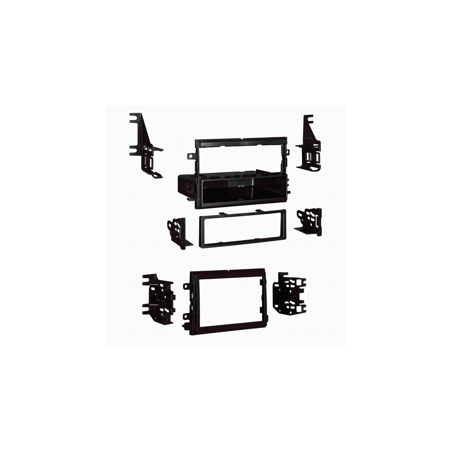 Metra 99-5815 Single/Double DIN Dash Kit for Select 2004-2012 Ford, Lincoln, and Mercedes Vehicles