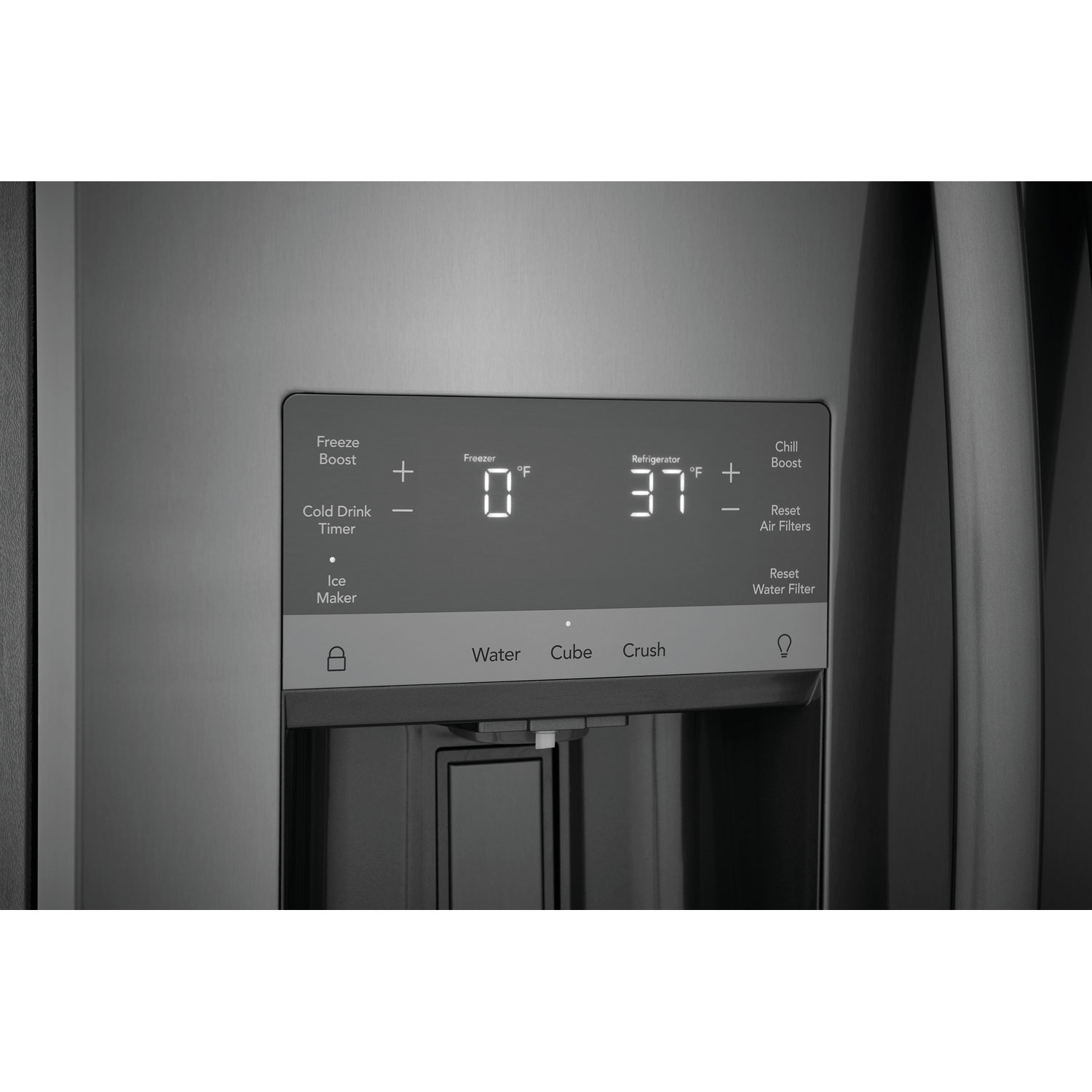 Frigidaire Gallery 36" 22.2 Cu. Ft. Side-By-Side Refrigerator - Black Stainless