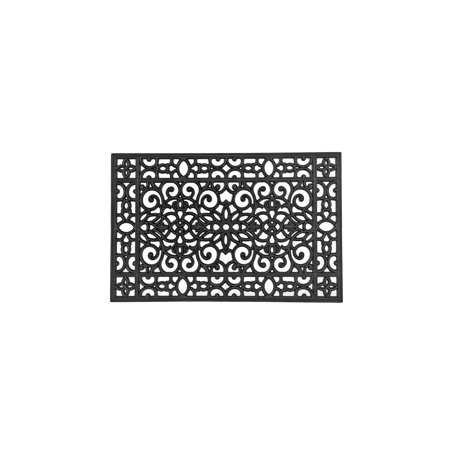 Black Rubber Grill Mat (Floral)