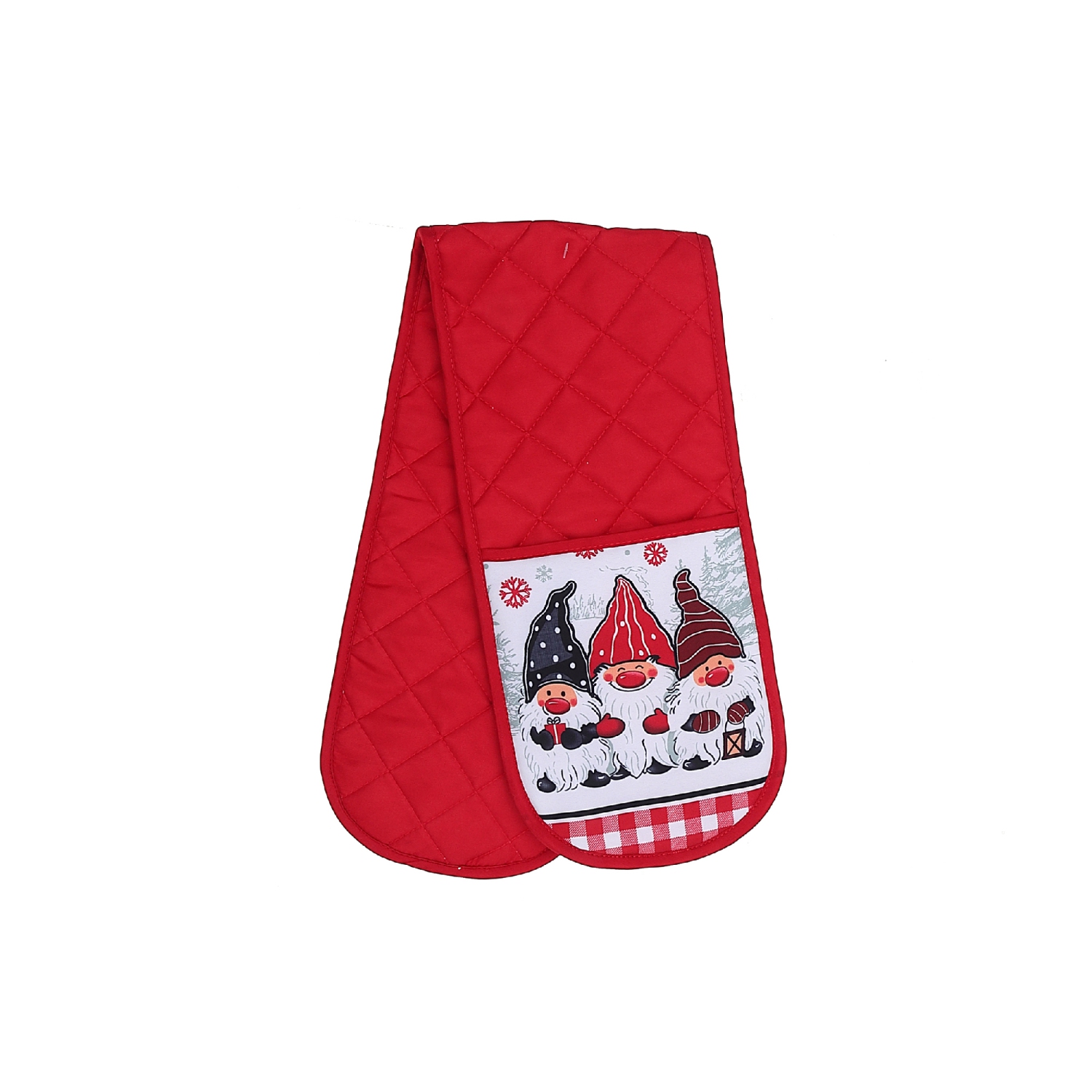 Maison Concepts Christmas Double Oven Mitt Triple Gnome - Set of 2