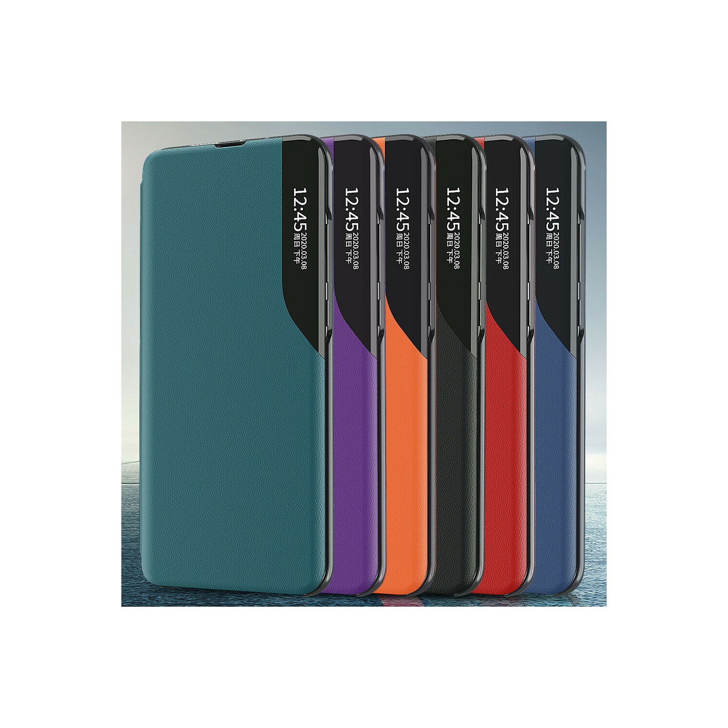 Smart Case window view leather Magnetic stand fundas phone cover Coque for Samsung Galaxy S21 Plus