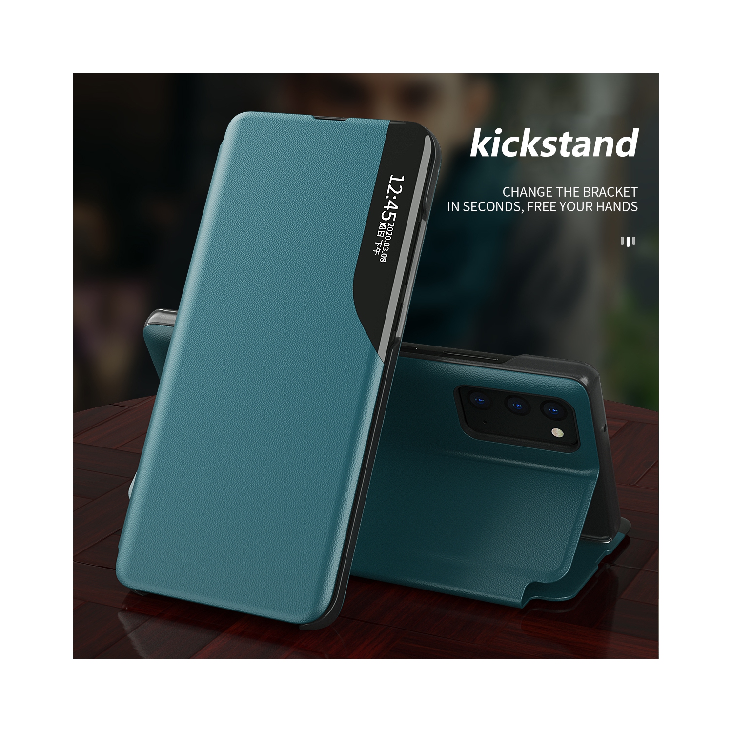 Smart Case window view leather Magnetic stand fundas phone cover Coque for Samsung Galaxy S21 Plus