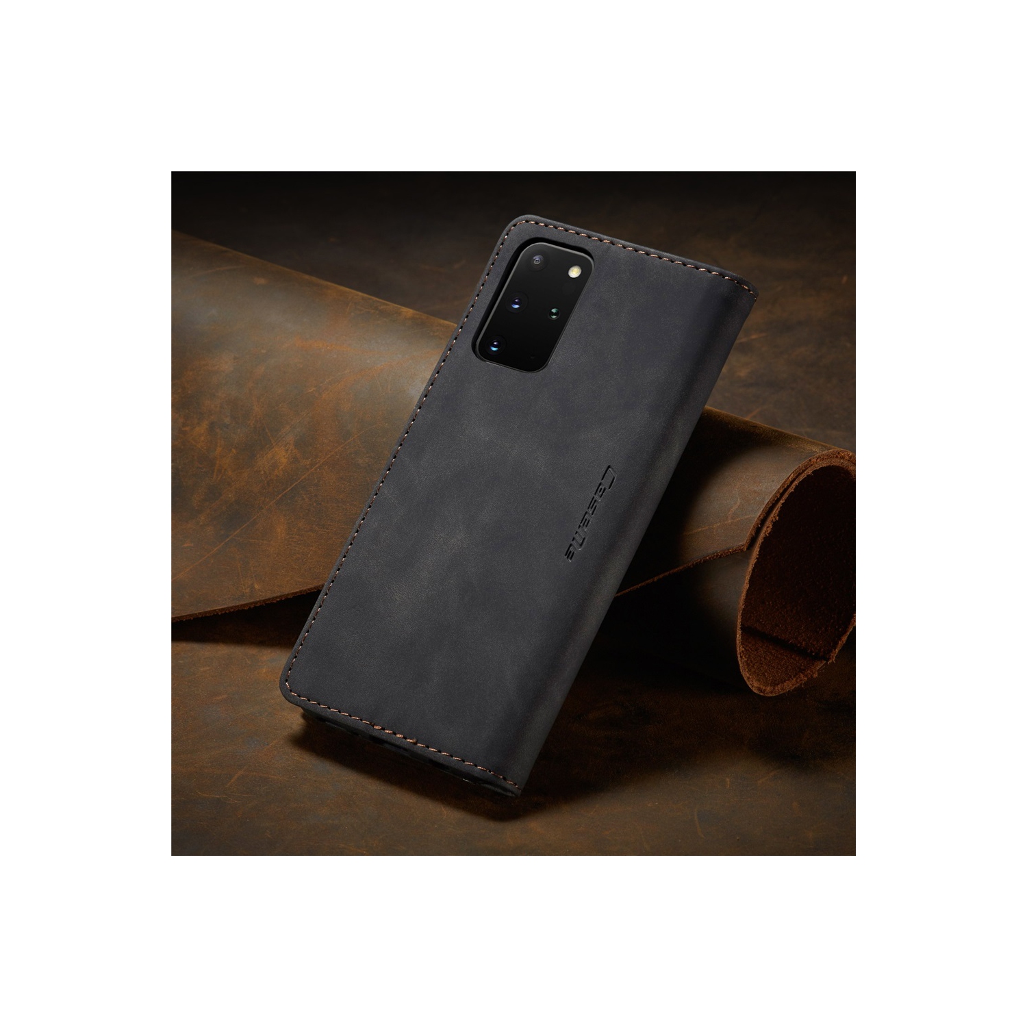 CaseMe Wallet Case Anti-Fall Retro Handmade Leather Magnetic Flip case Card Slot for Samsung S21 PLUS